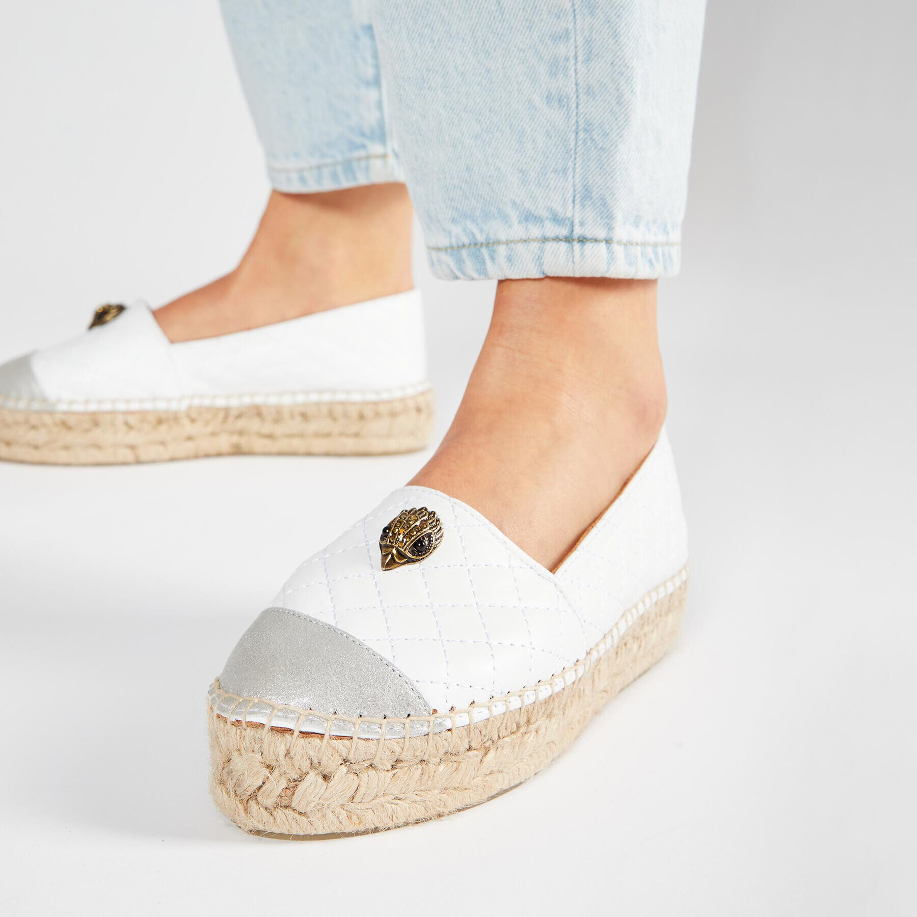 Kurt Geiger Еспадрили Morella Eagle 3749110109 Бял - Pepit.bg