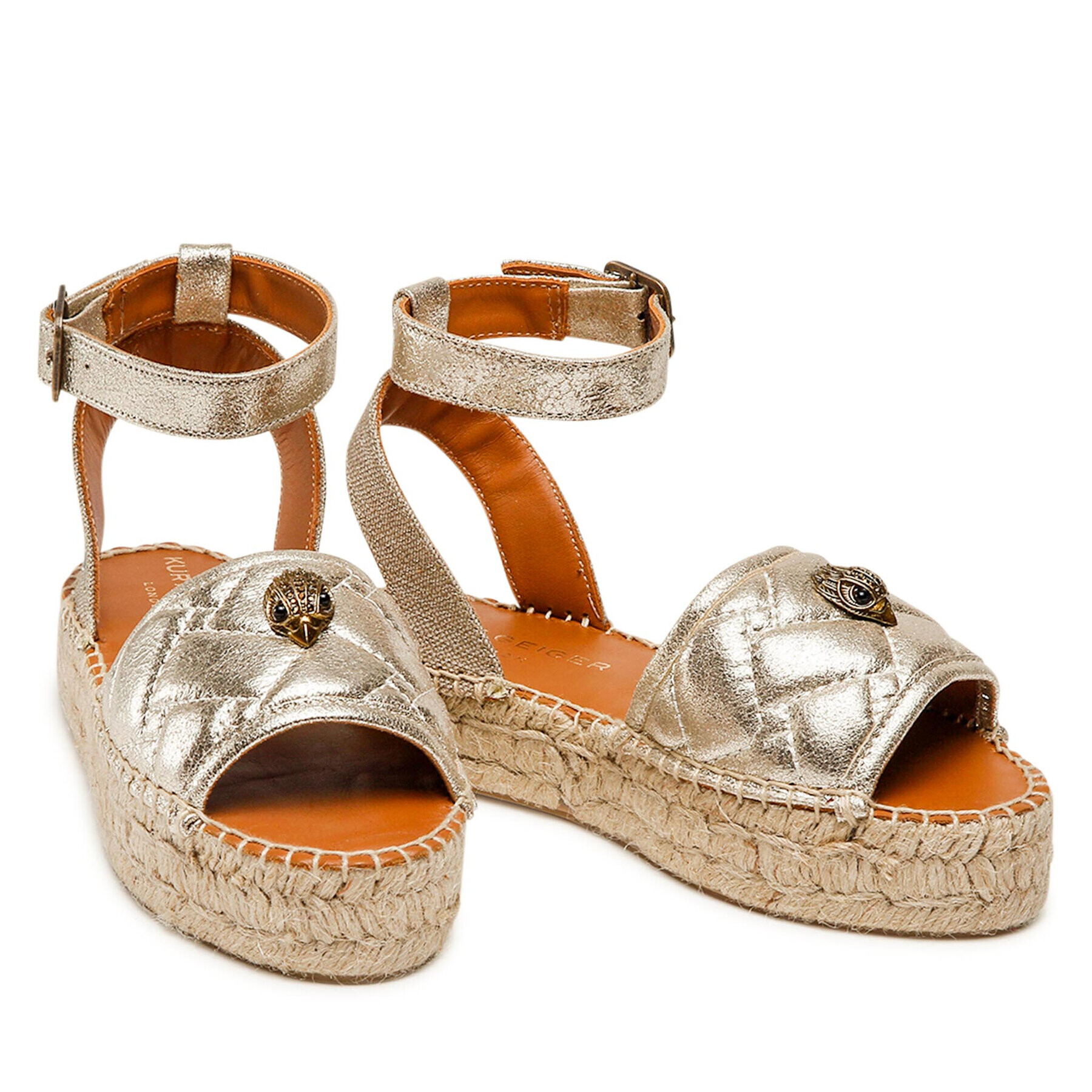 Kurt Geiger Еспадрили Morella Eagle Sandal 8879661109 Златист - Pepit.bg
