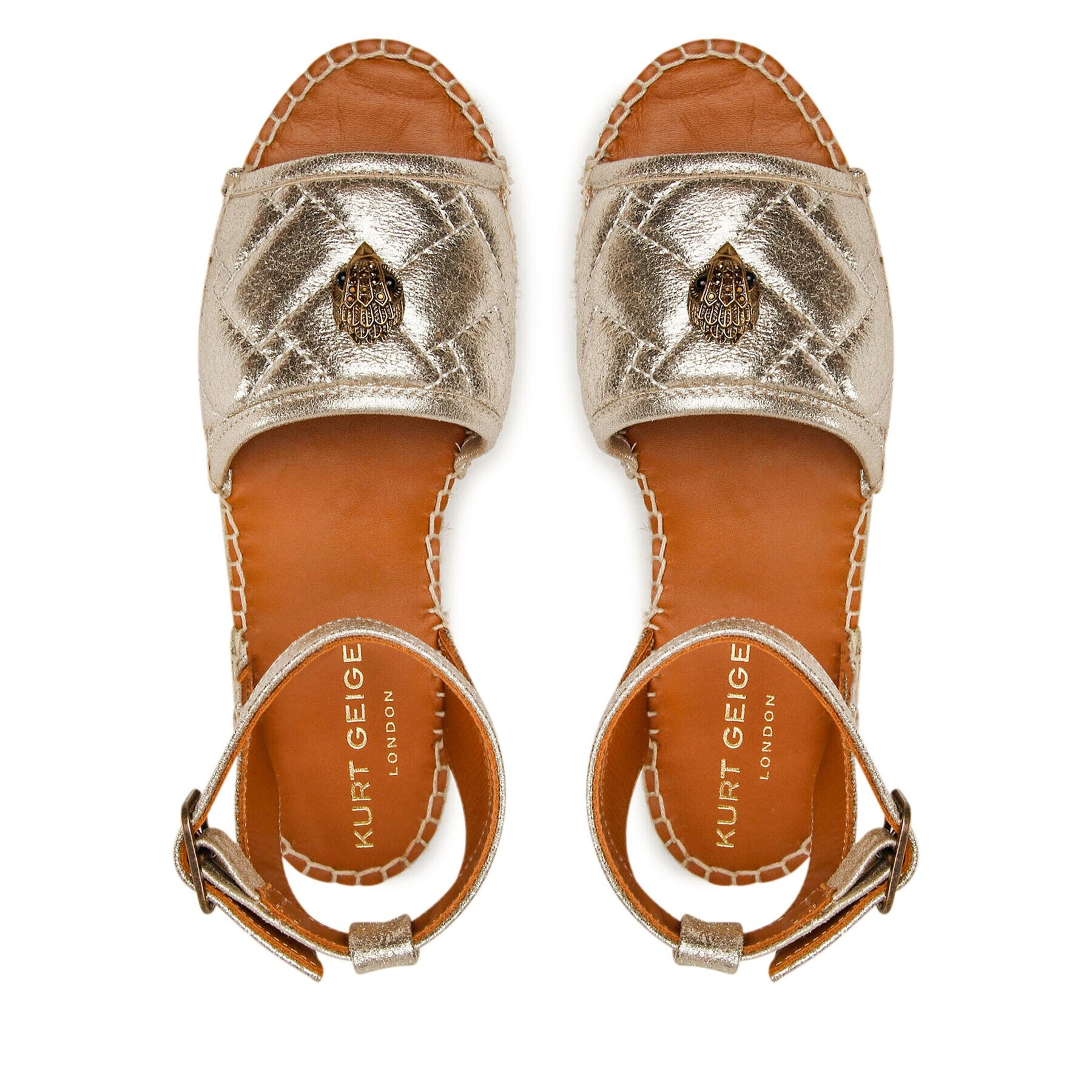 Kurt Geiger Еспадрили Morella Eagle Sandal 8879661109 Златист - Pepit.bg
