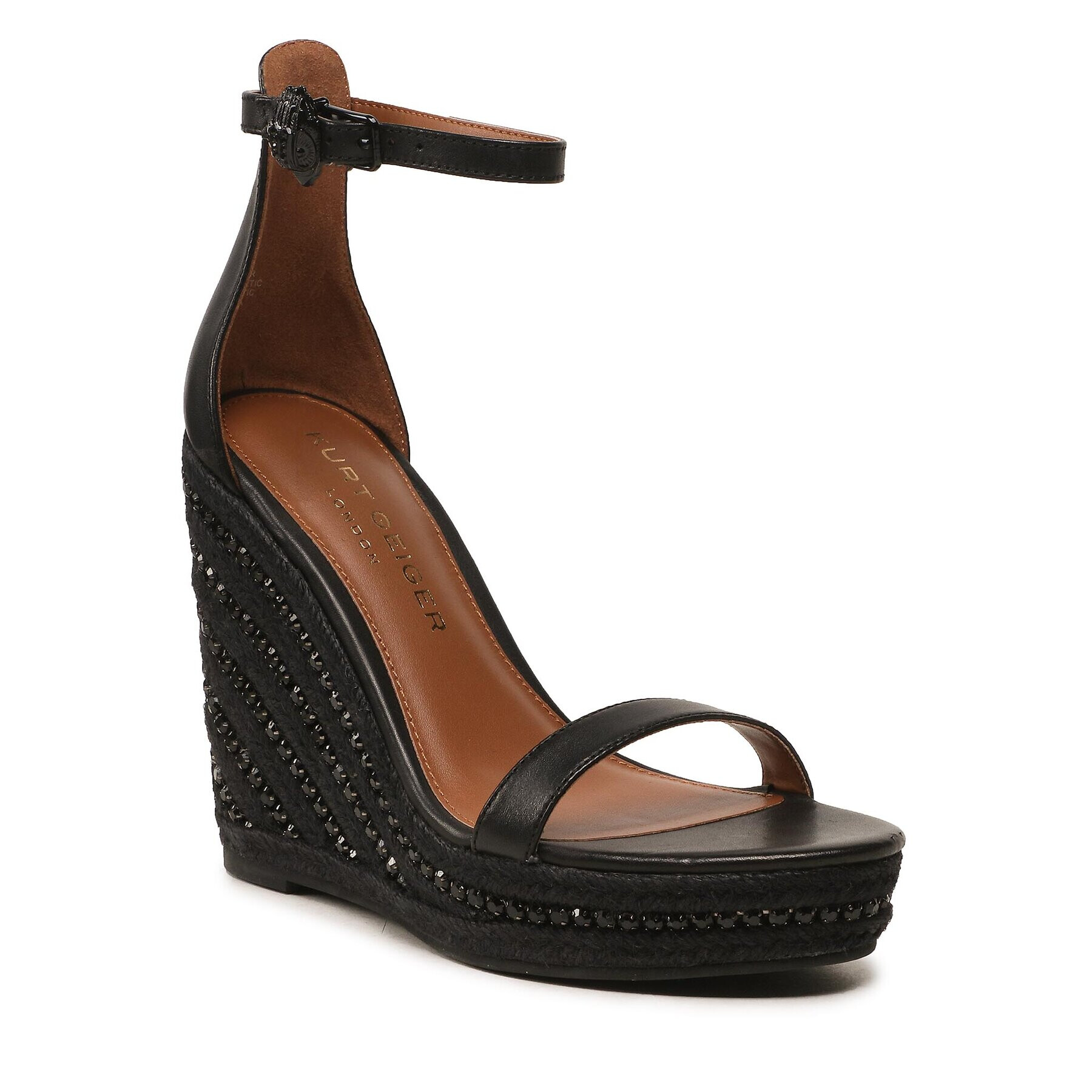 Kurt Geiger Еспадрили Shoreditch Wedge 9783800109 Черен - Pepit.bg