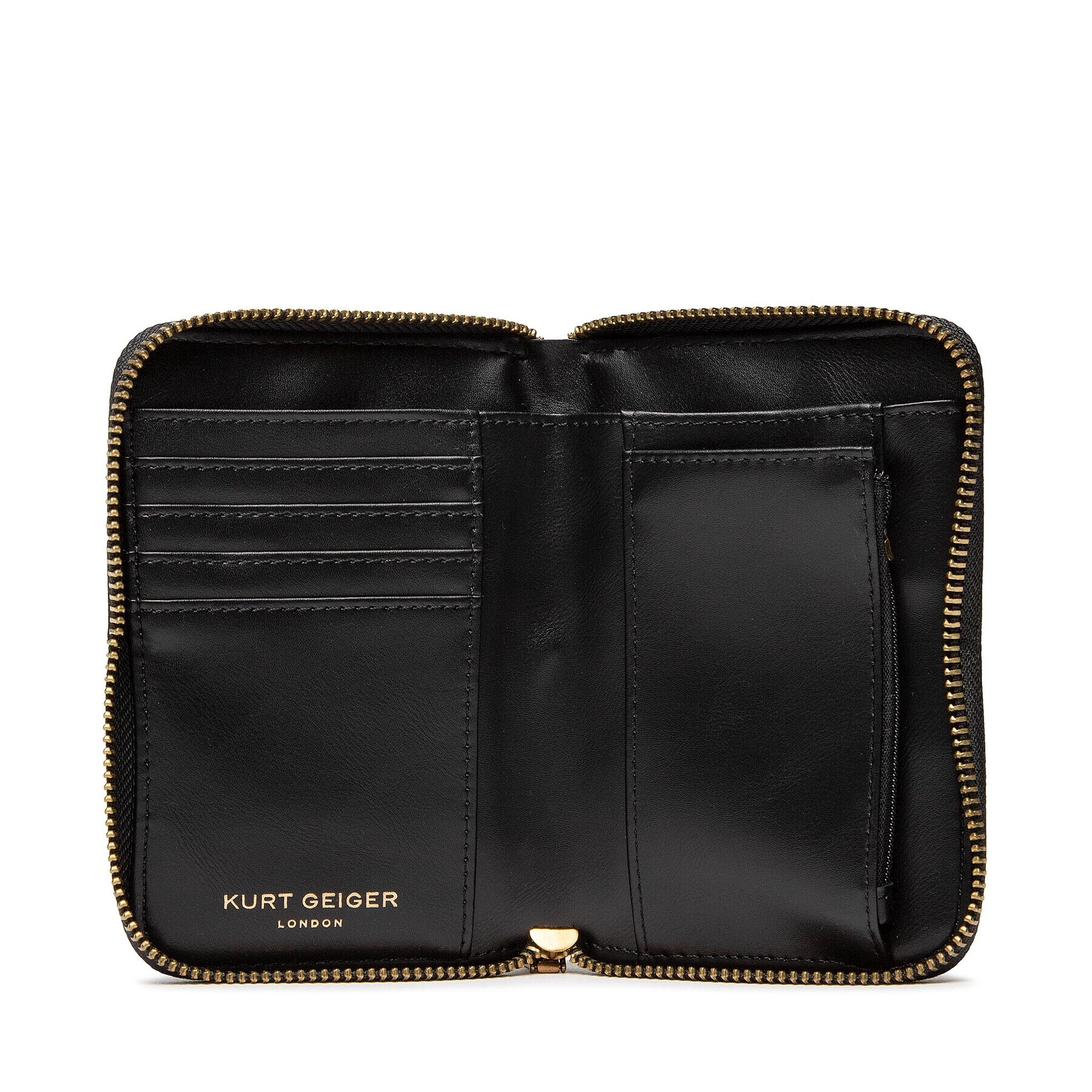 Kurt Geiger Голям дамски портфейл Sm Zip Around Wallet 90964002290 Черен - Pepit.bg