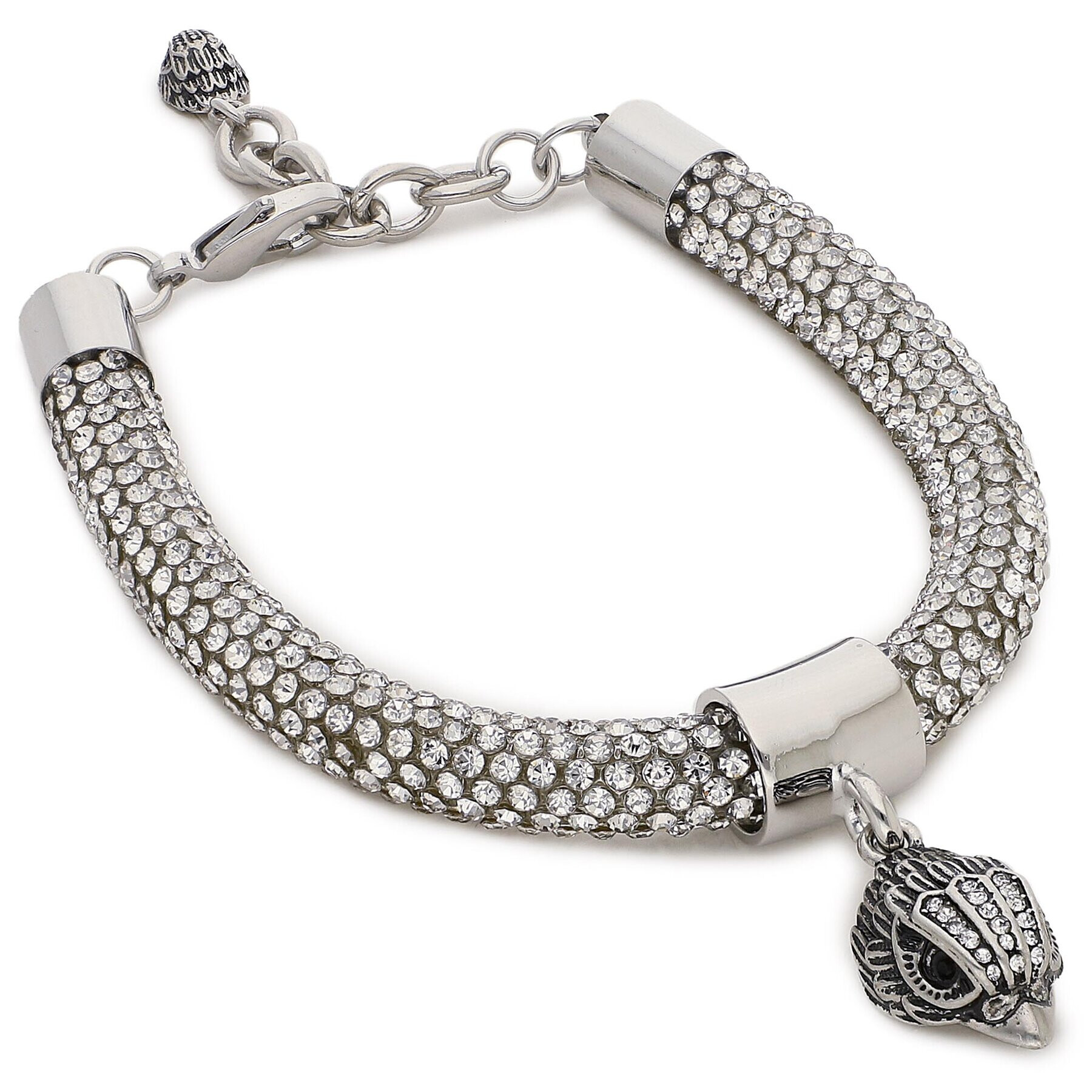 Kurt Geiger Гривна Crystal Rope Bracelet 9636863999 Сребрист - Pepit.bg