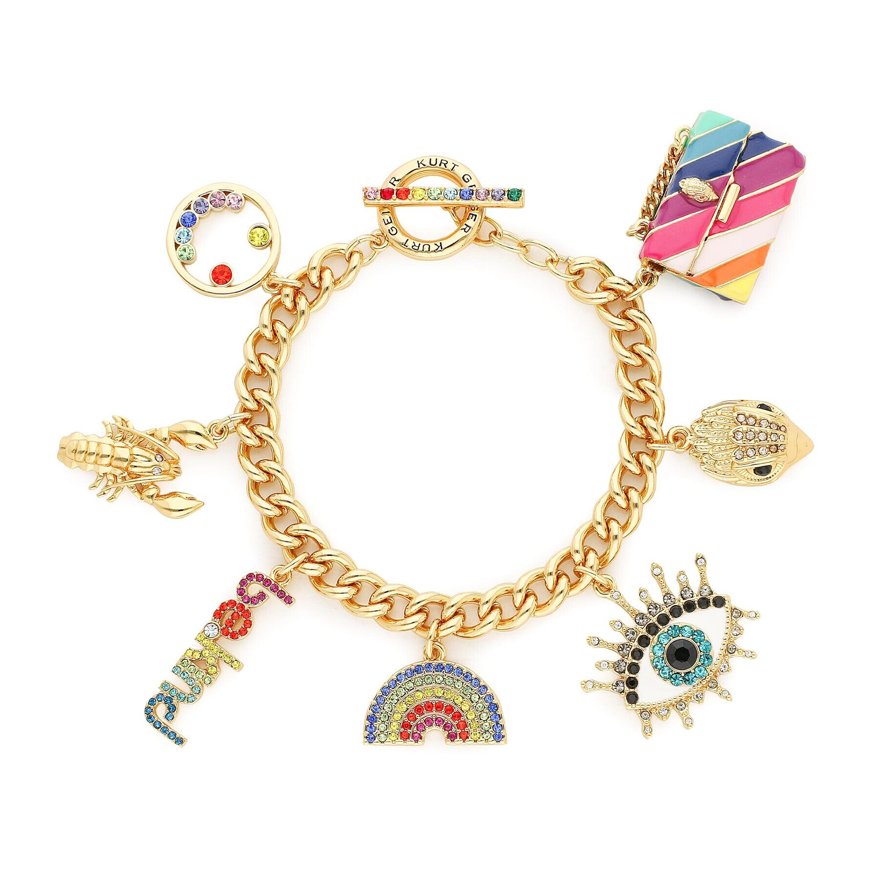 Kurt Geiger Гривна Multi Charms Bracelet 8840761429 Златист - Pepit.bg