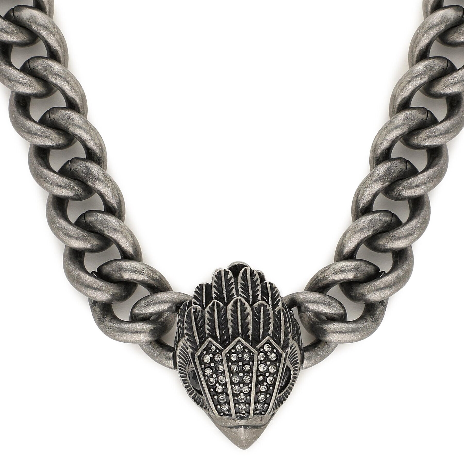 Kurt Geiger Колие Eagle Collar Necklace 8837264429 Сив - Pepit.bg