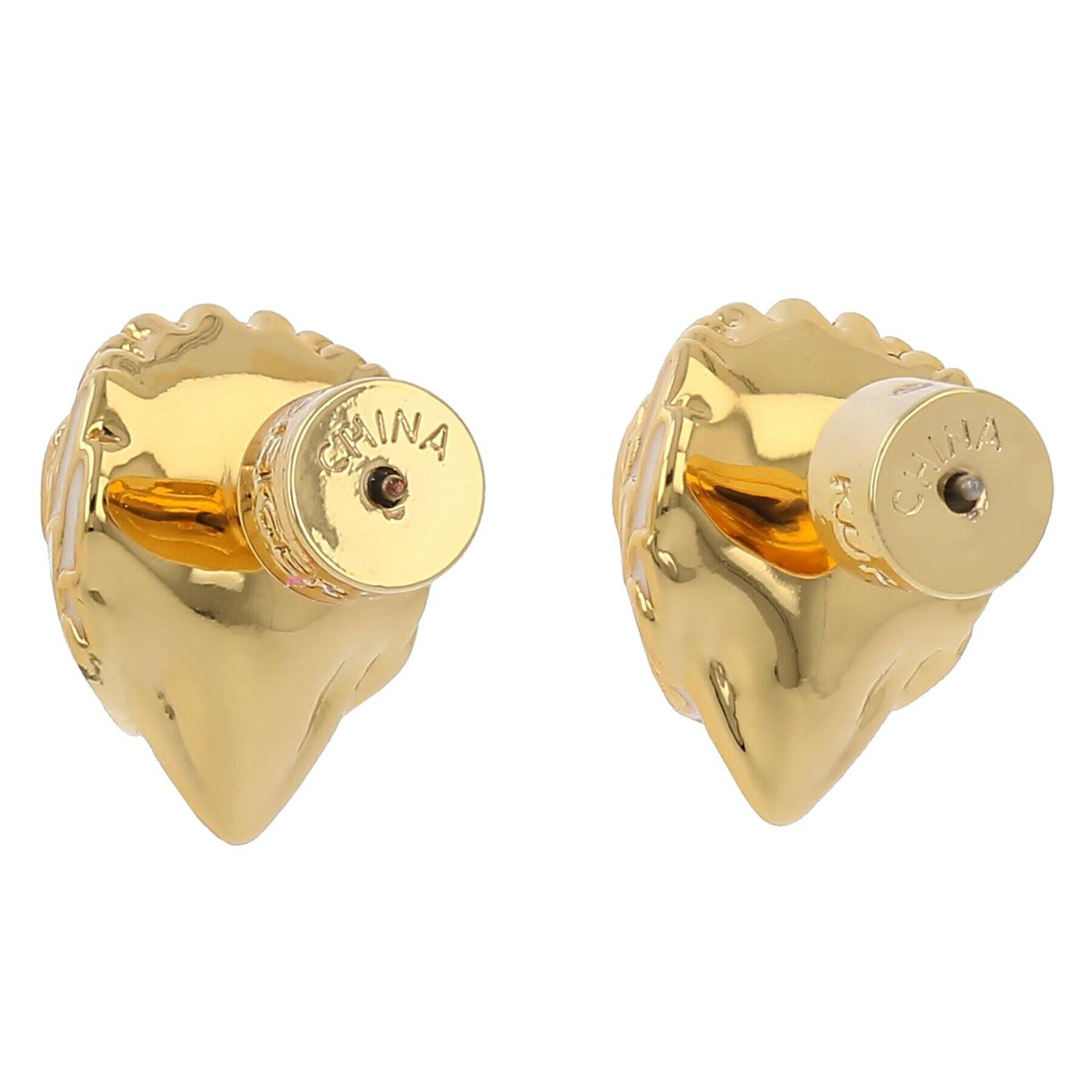 Kurt Geiger Обици 691-Enamel Eagle Studs 0091110429 Бял - Pepit.bg