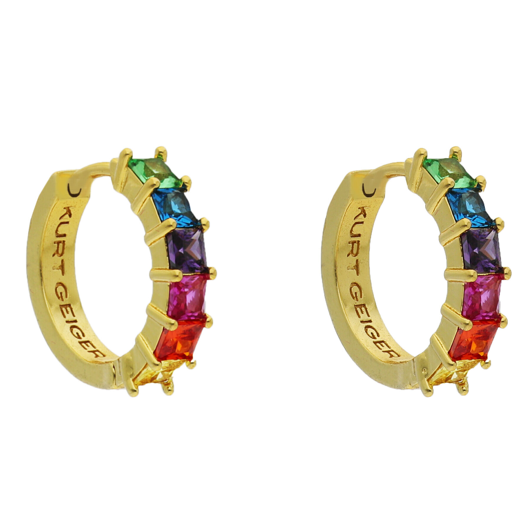 Kurt Geiger Обици Crystal Huggie Hoops 8836769429 Цветен - Pepit.bg