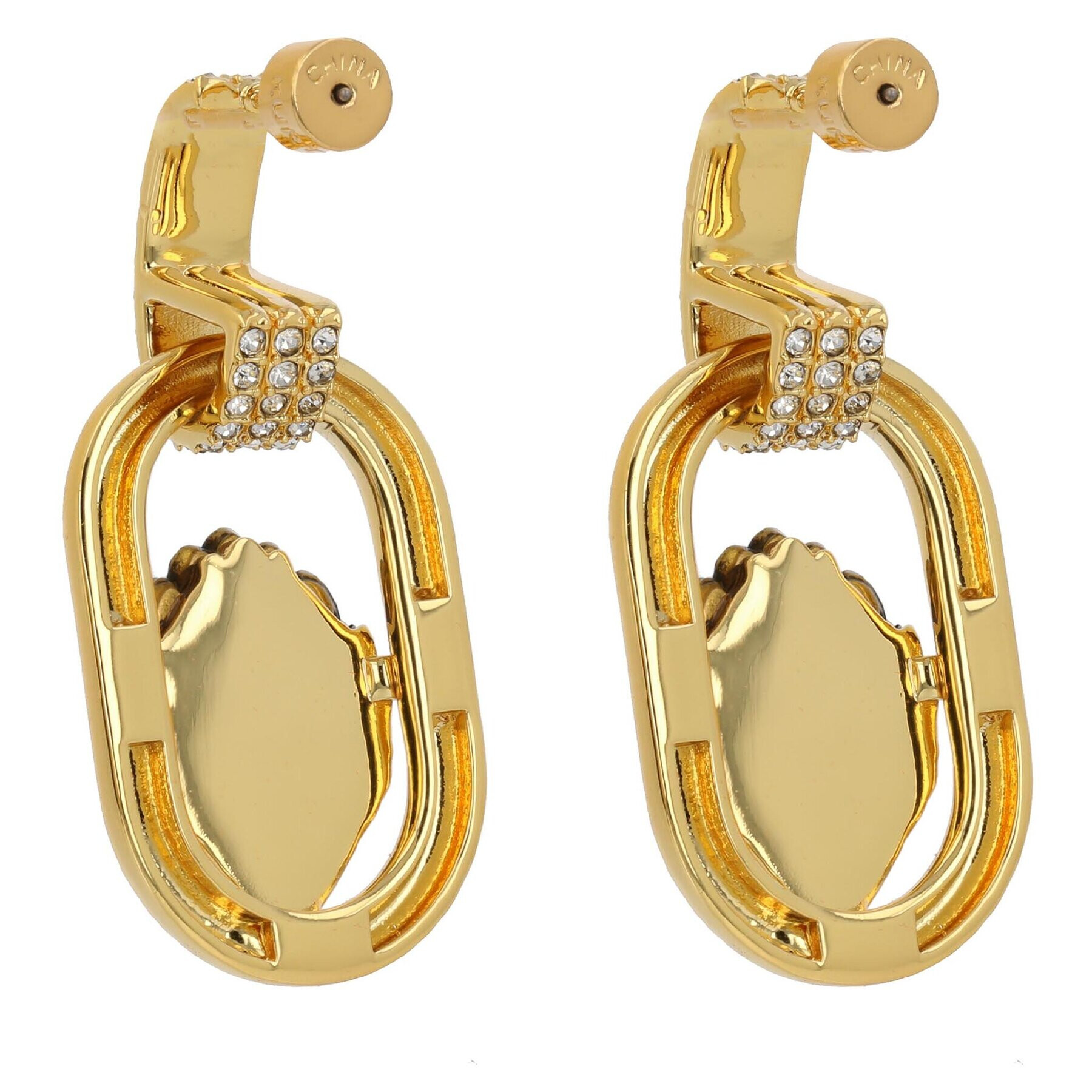 Kurt Geiger Обици Eagle Link Drop Earrings 1343361429 Златист - Pepit.bg