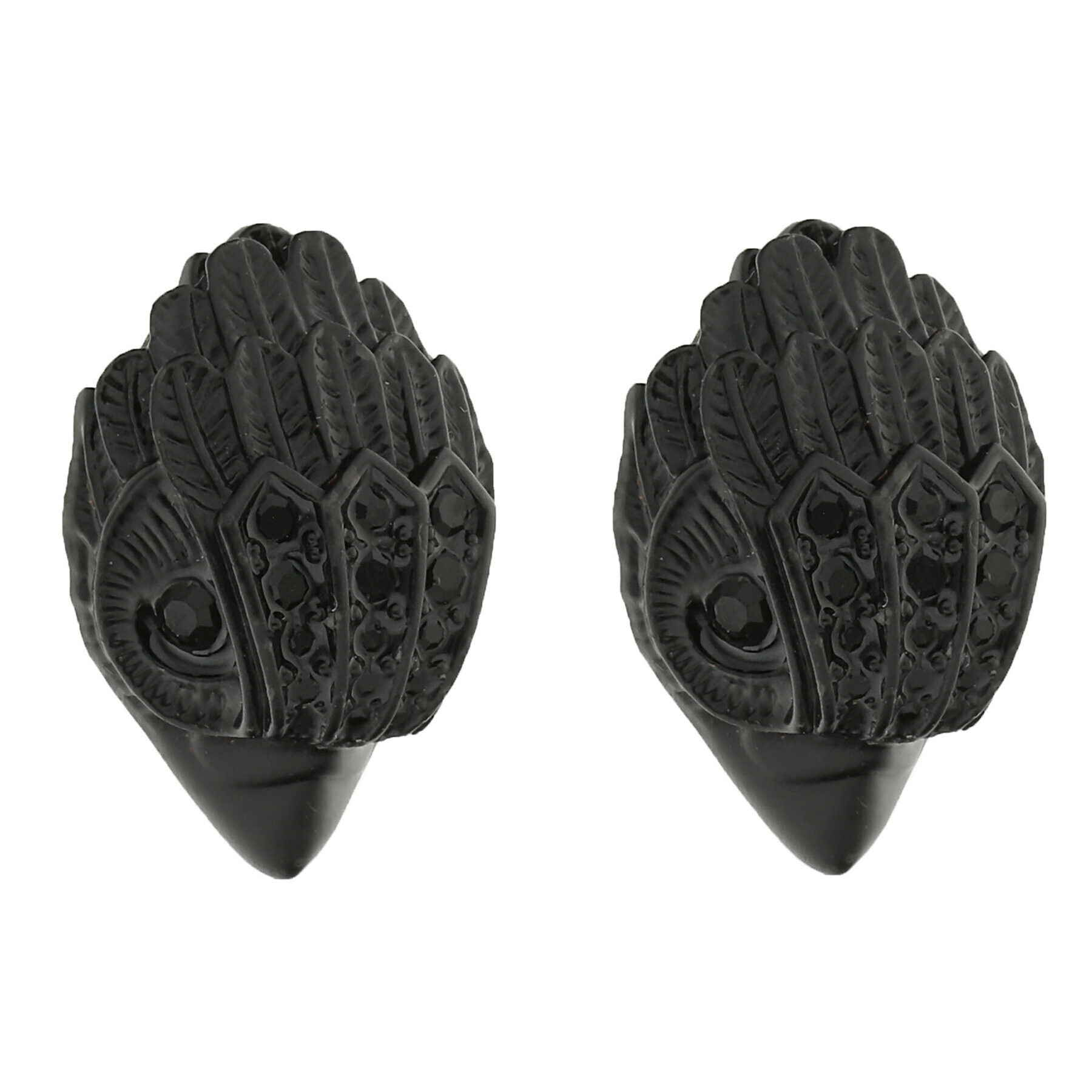 Kurt Geiger Обици Eagle Sm Studs 8837500429 Черен - Pepit.bg