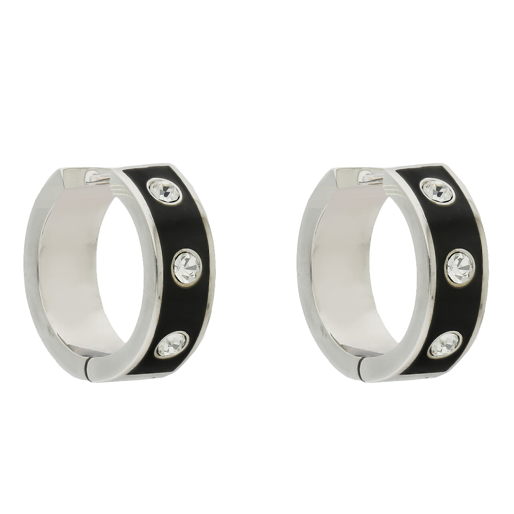 Kurt Geiger Обици Enamel Eagle Hoops 8838205429 Черен - Pepit.bg
