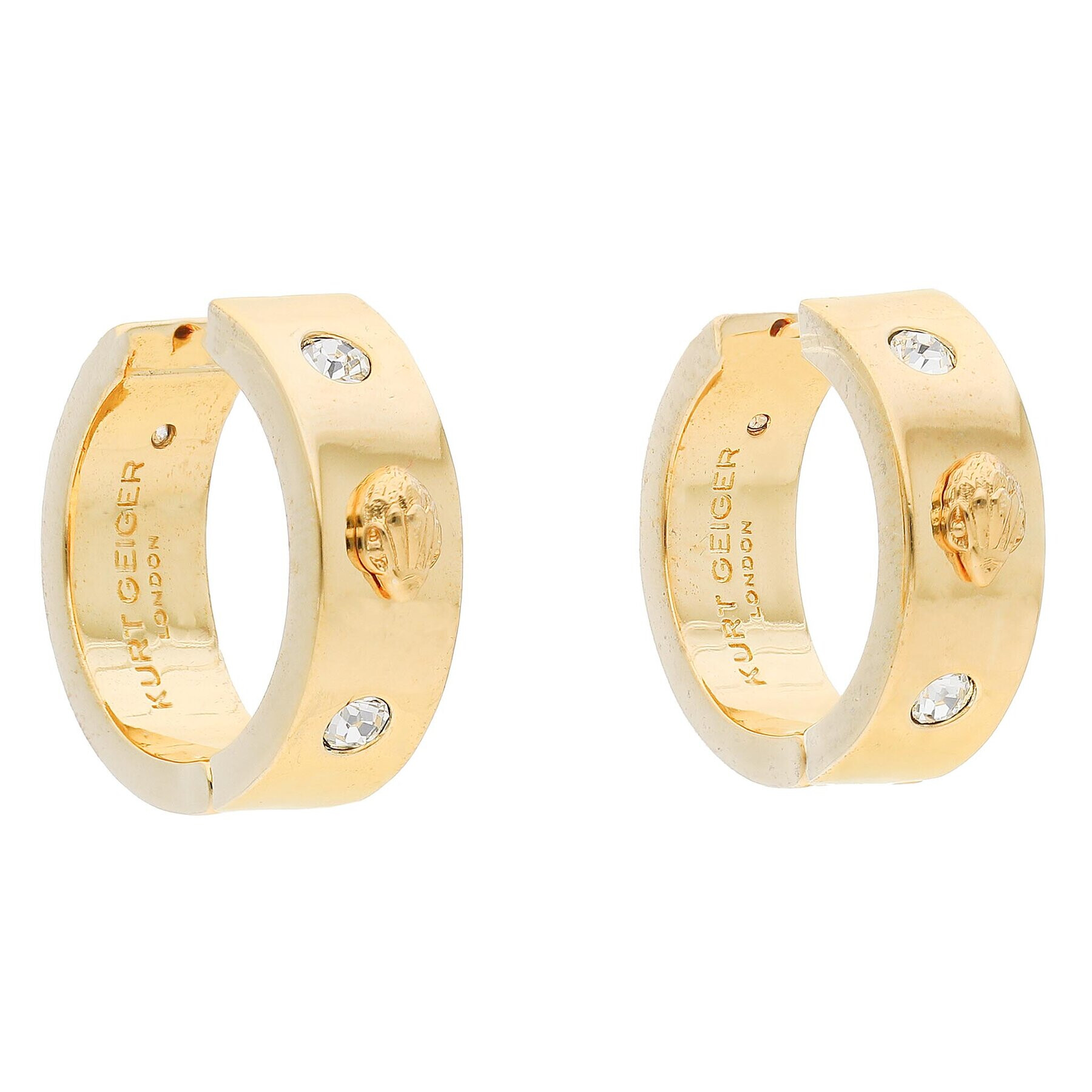 Kurt Geiger Обици Metal Eagle Hoops 8840361429 Златист - Pepit.bg