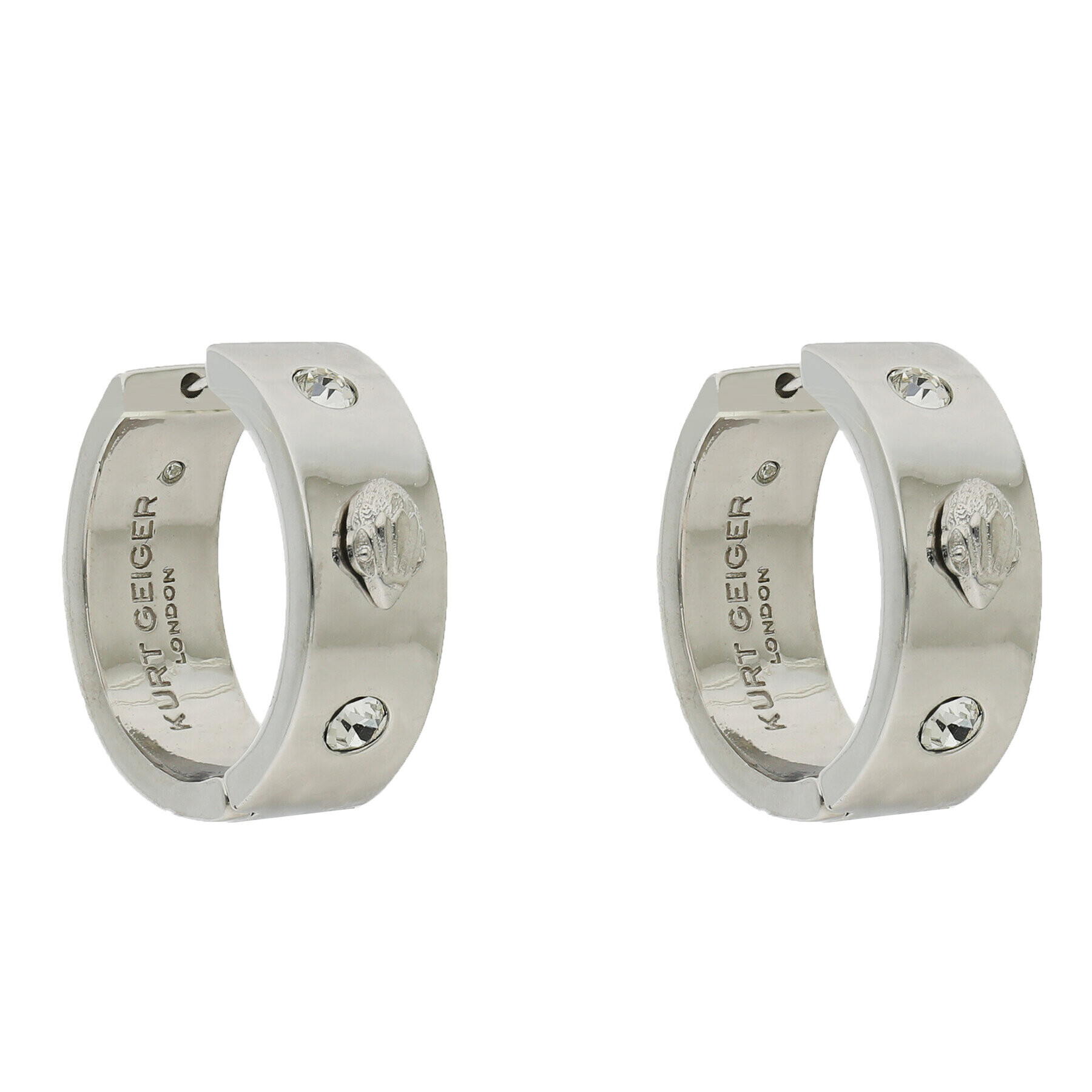 Kurt Geiger Обици Metal Eagle Hoops 8840363429 Сребрист - Pepit.bg