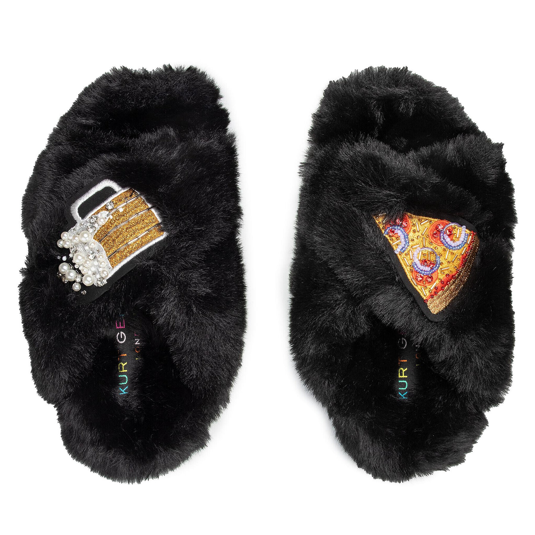 Kurt Geiger Пантофи Junkfort Slipper 8492800999 Черен - Pepit.bg