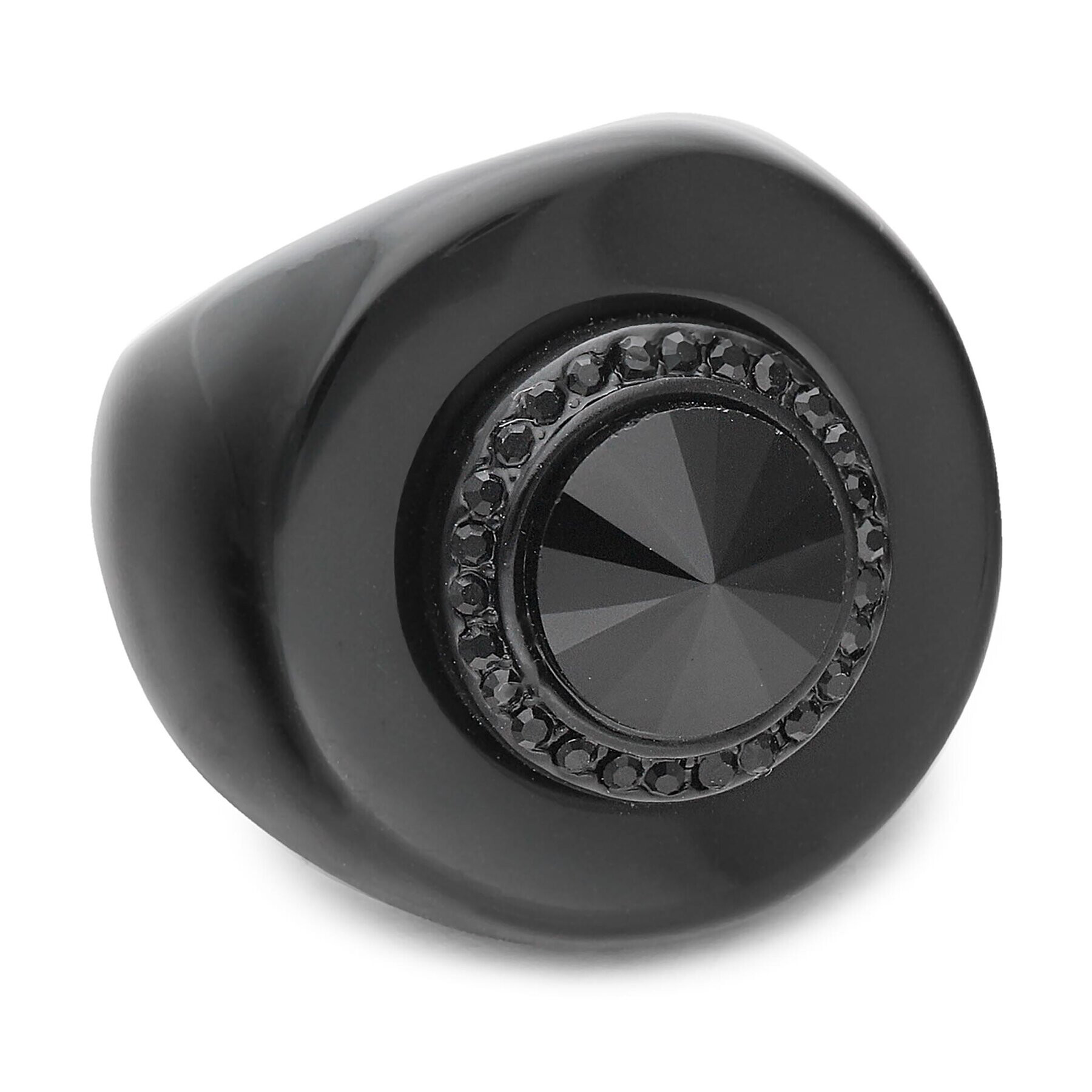 Kurt Geiger Пръстен Round Resin Ring 8843300429 Черен - Pepit.bg