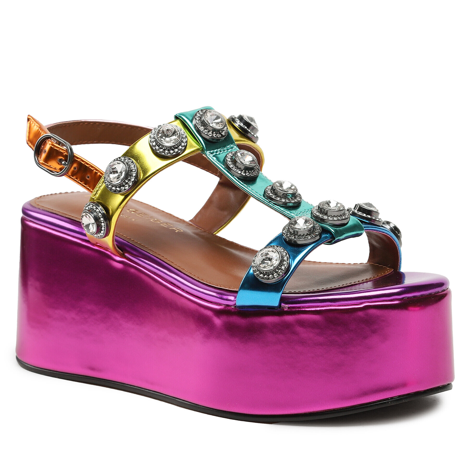 Kurt Geiger Сандали 225-Octavia Platform 9991369109 Цветен - Pepit.bg