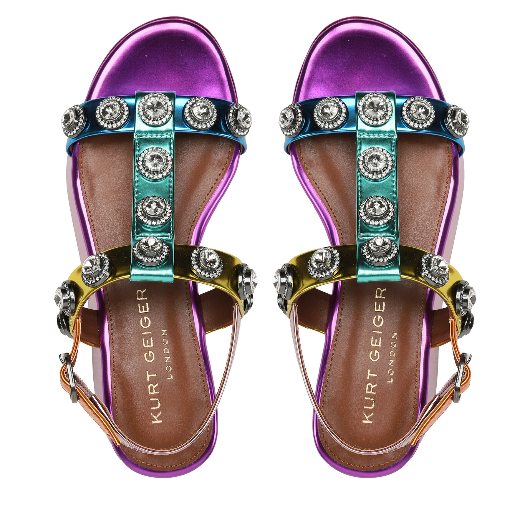 Kurt Geiger Сандали 225-Octavia Platform 9991369109 Цветен - Pepit.bg
