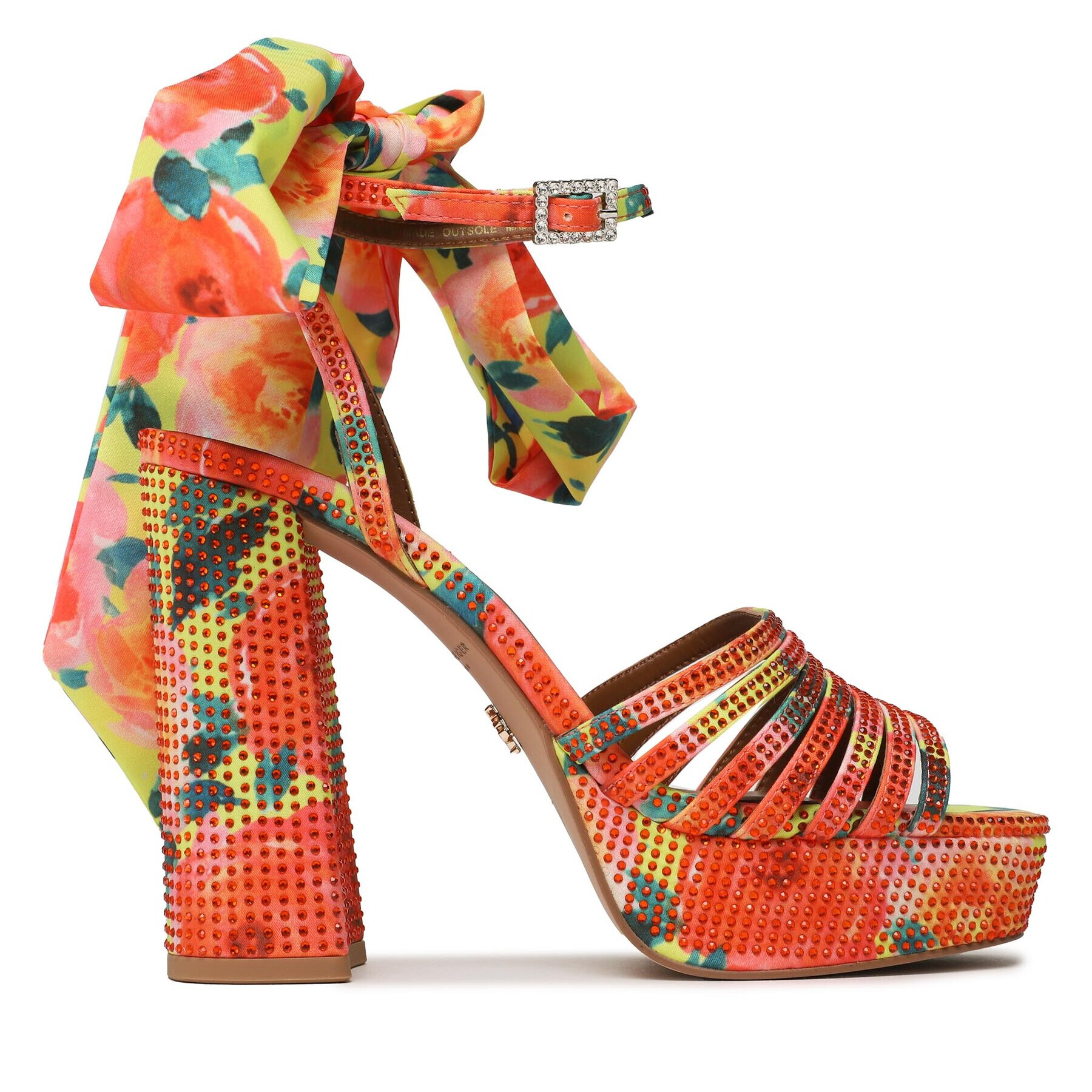 Kurt Geiger Сандали Pierra Ankle Tie Platform 9797691609 Оранжев - Pepit.bg