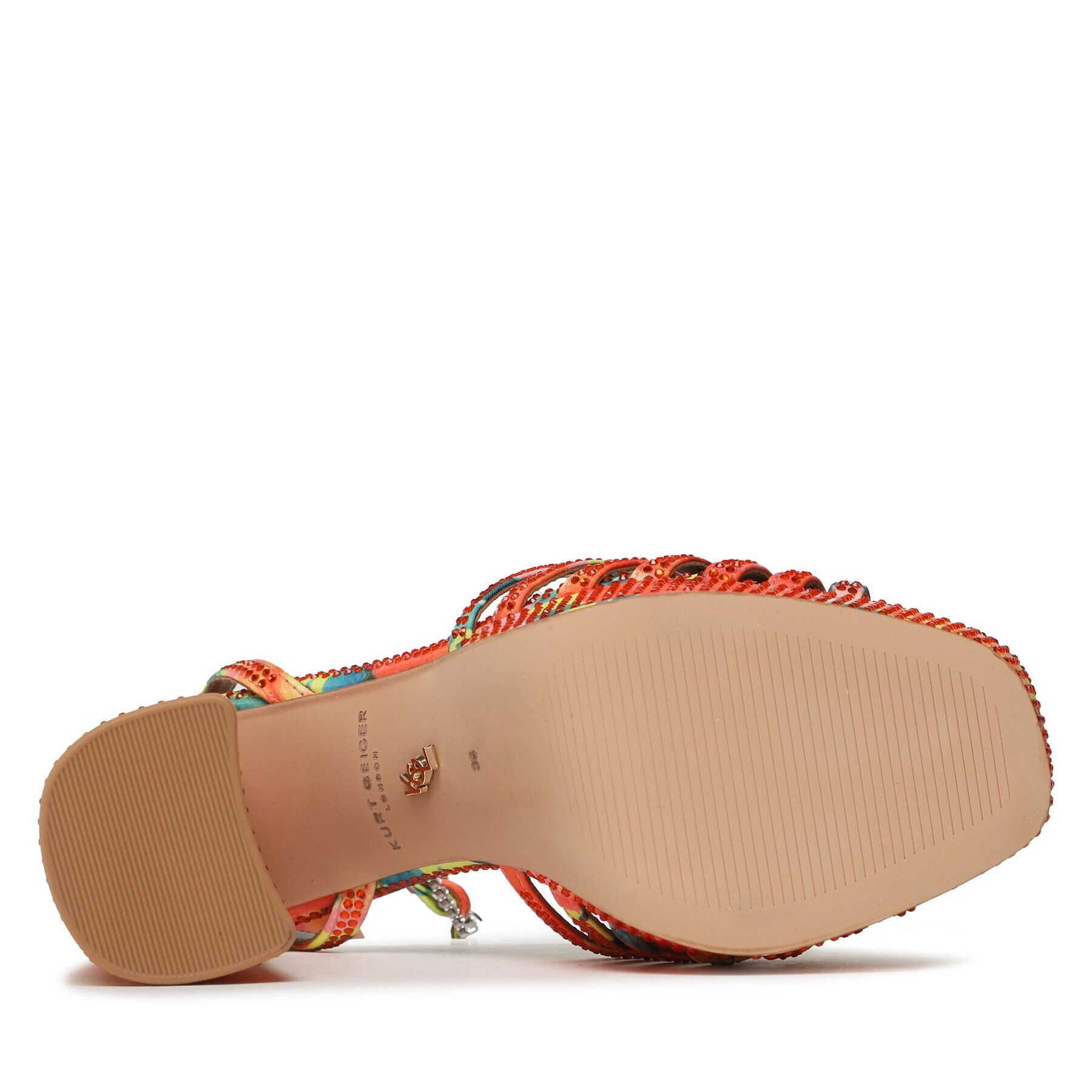 Kurt Geiger Сандали Pierra Ankle Tie Platform 9797691609 Оранжев - Pepit.bg