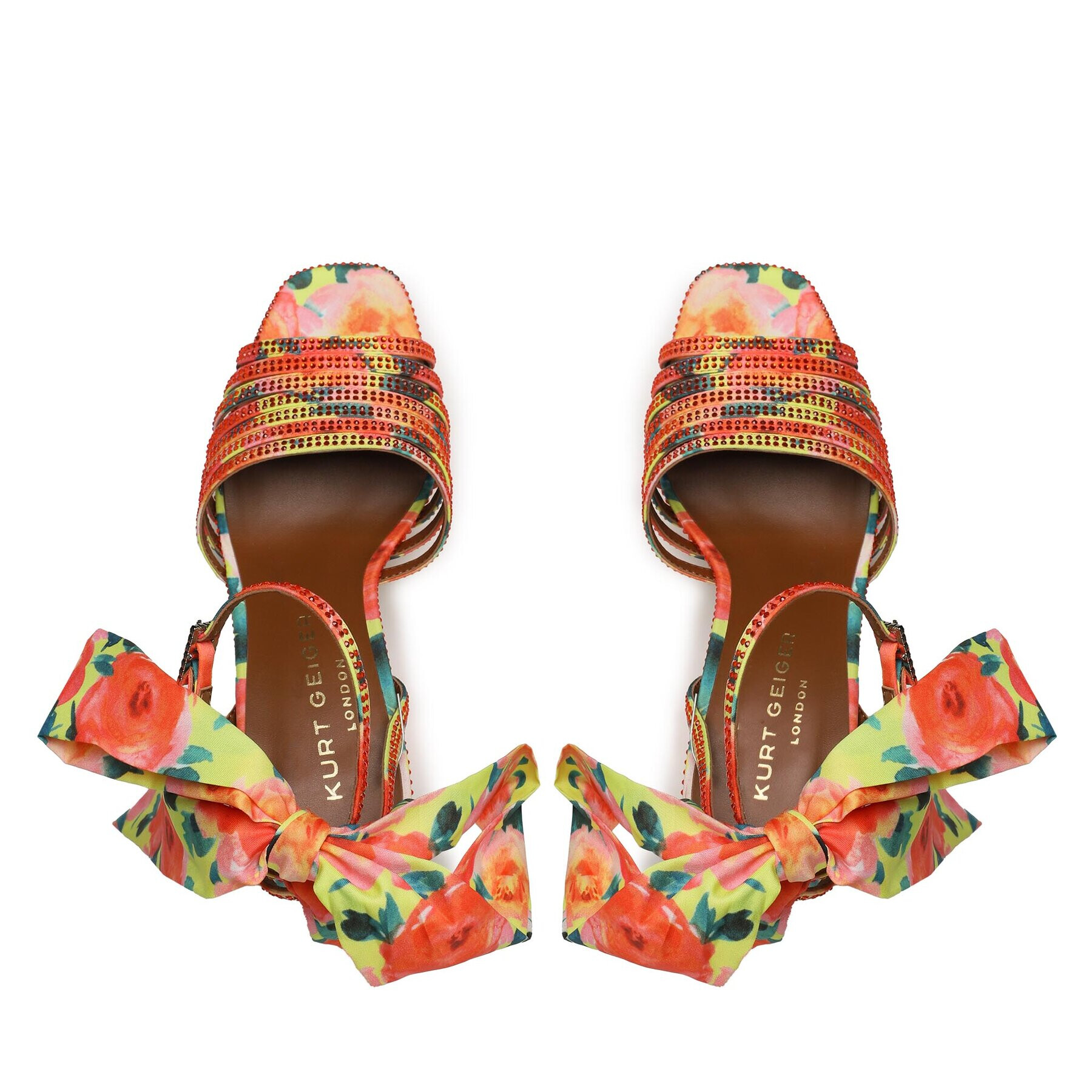 Kurt Geiger Сандали Pierra Ankle Tie Platform 9797691609 Оранжев - Pepit.bg