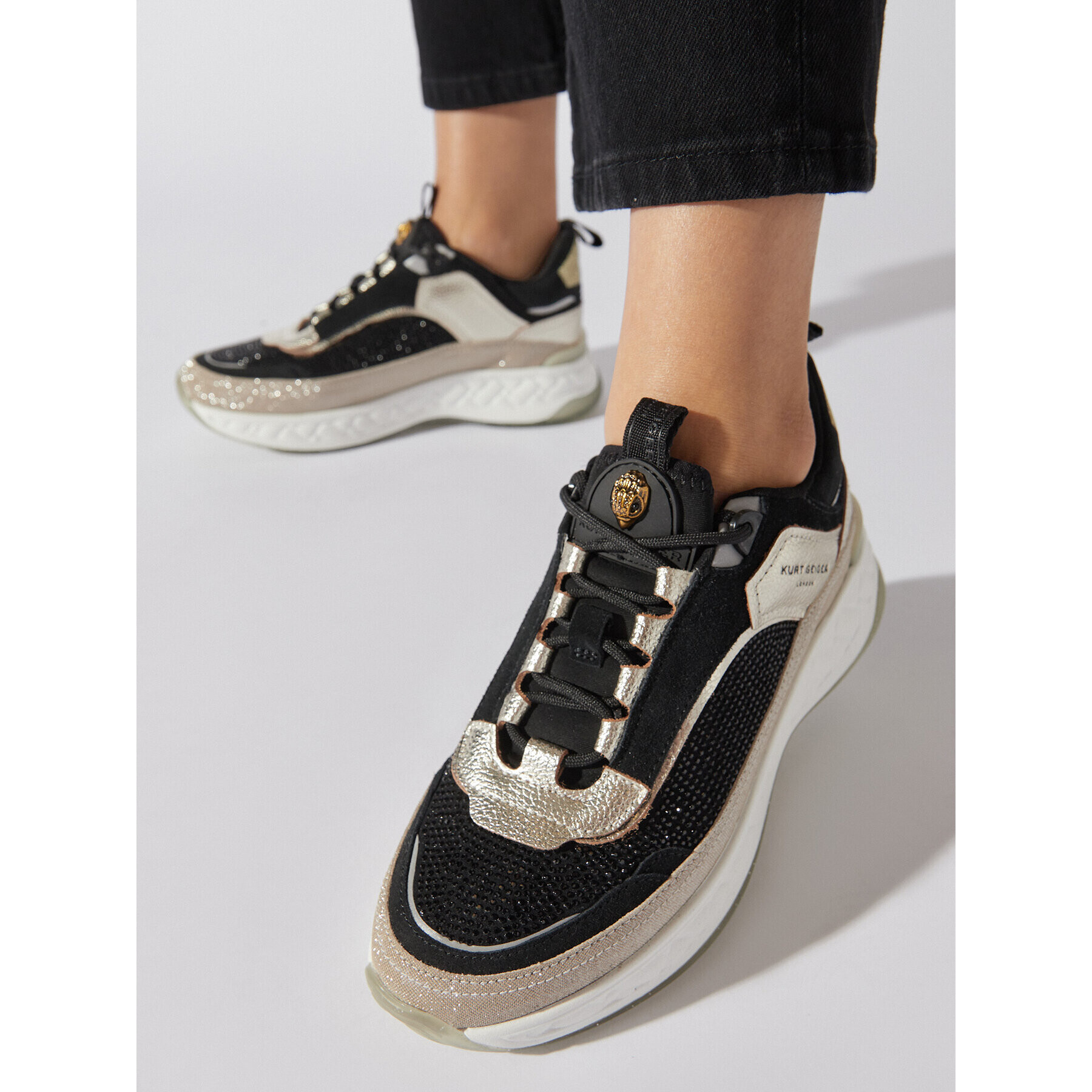 Kurt Geiger Сникърси Kensington Sneaker 9820002169 Черен - Pepit.bg