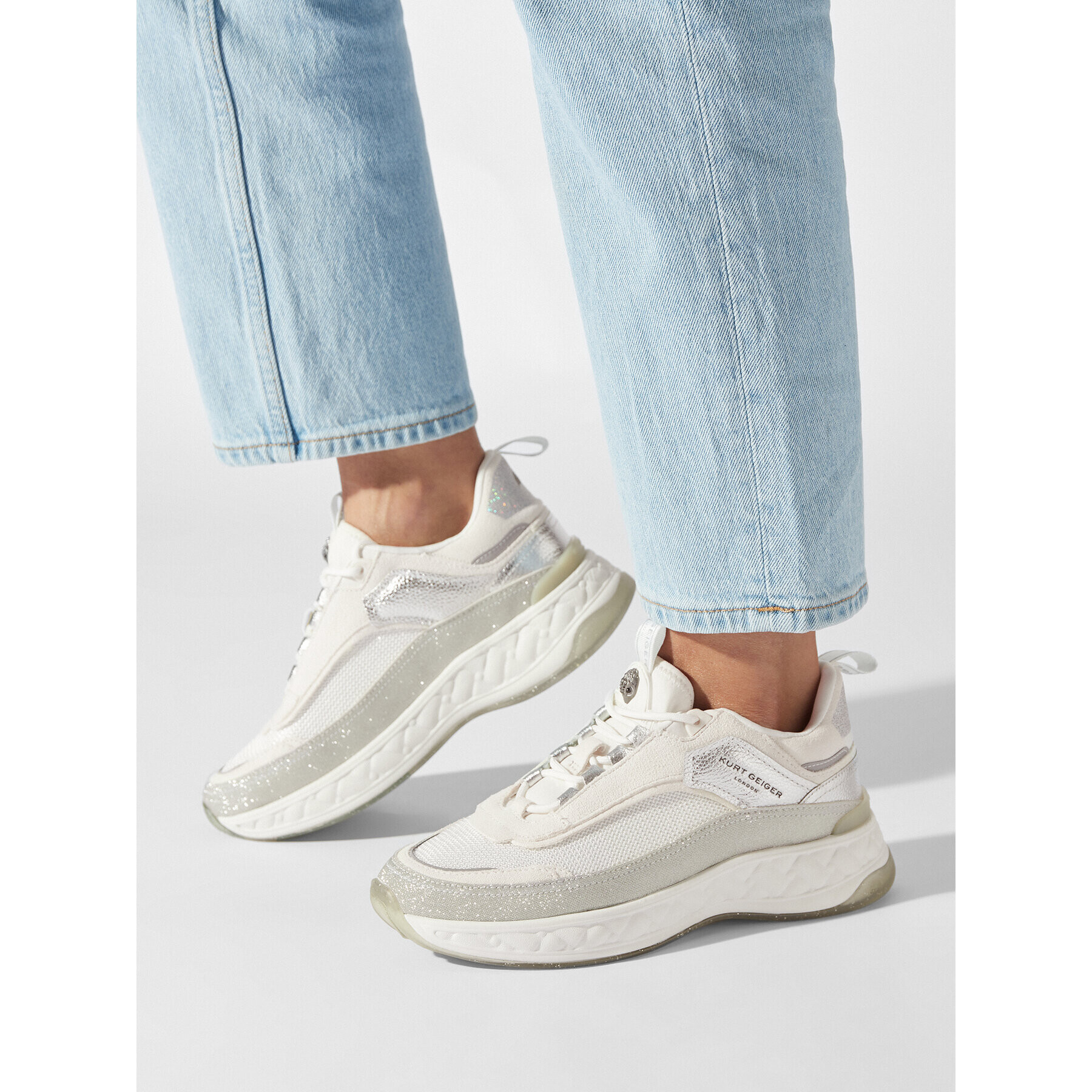 Kurt Geiger Сникърси Kensington Sneaker 9820015169 Бял - Pepit.bg