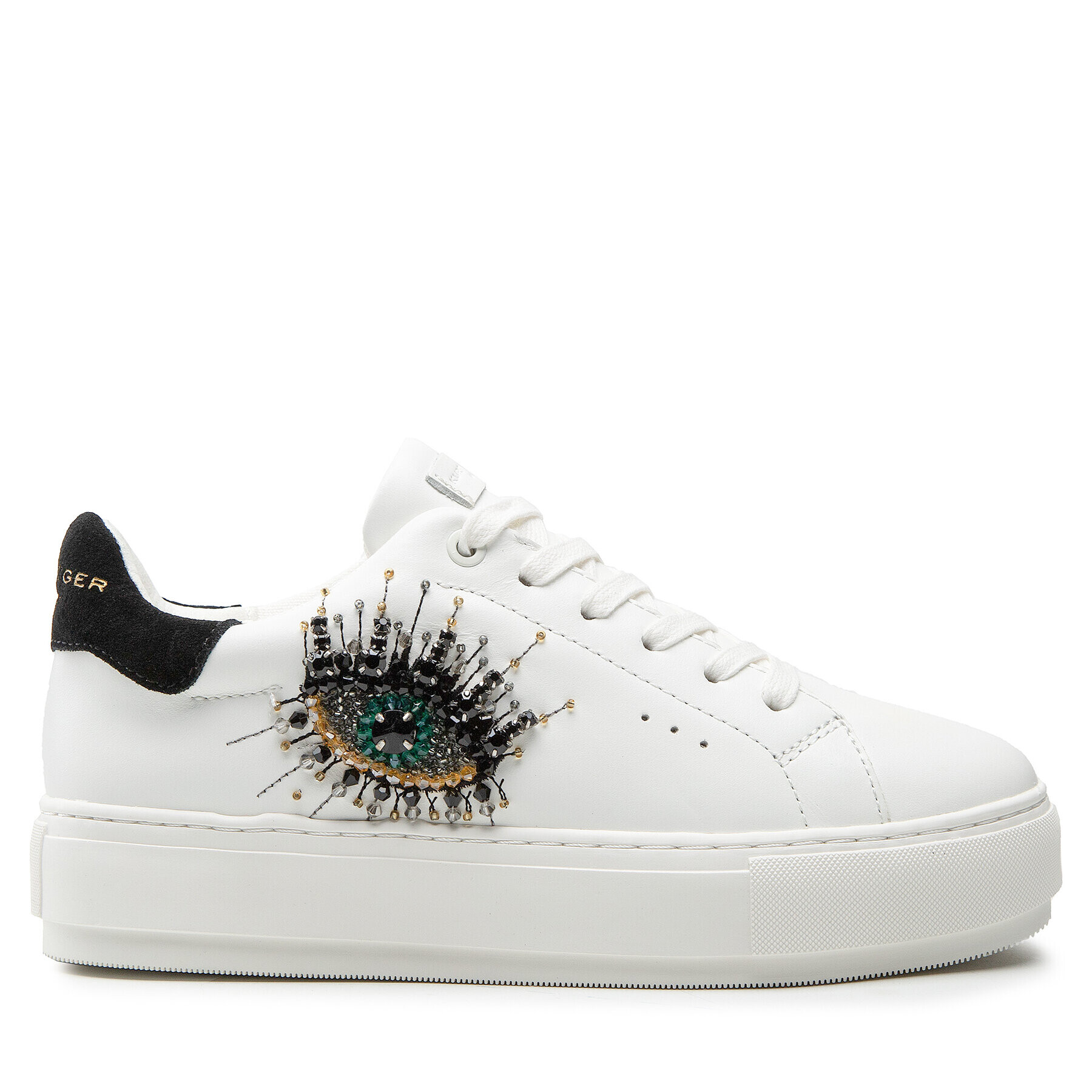 Kurt Geiger Сникърси Laney Eye 8487310109 Бял - Pepit.bg