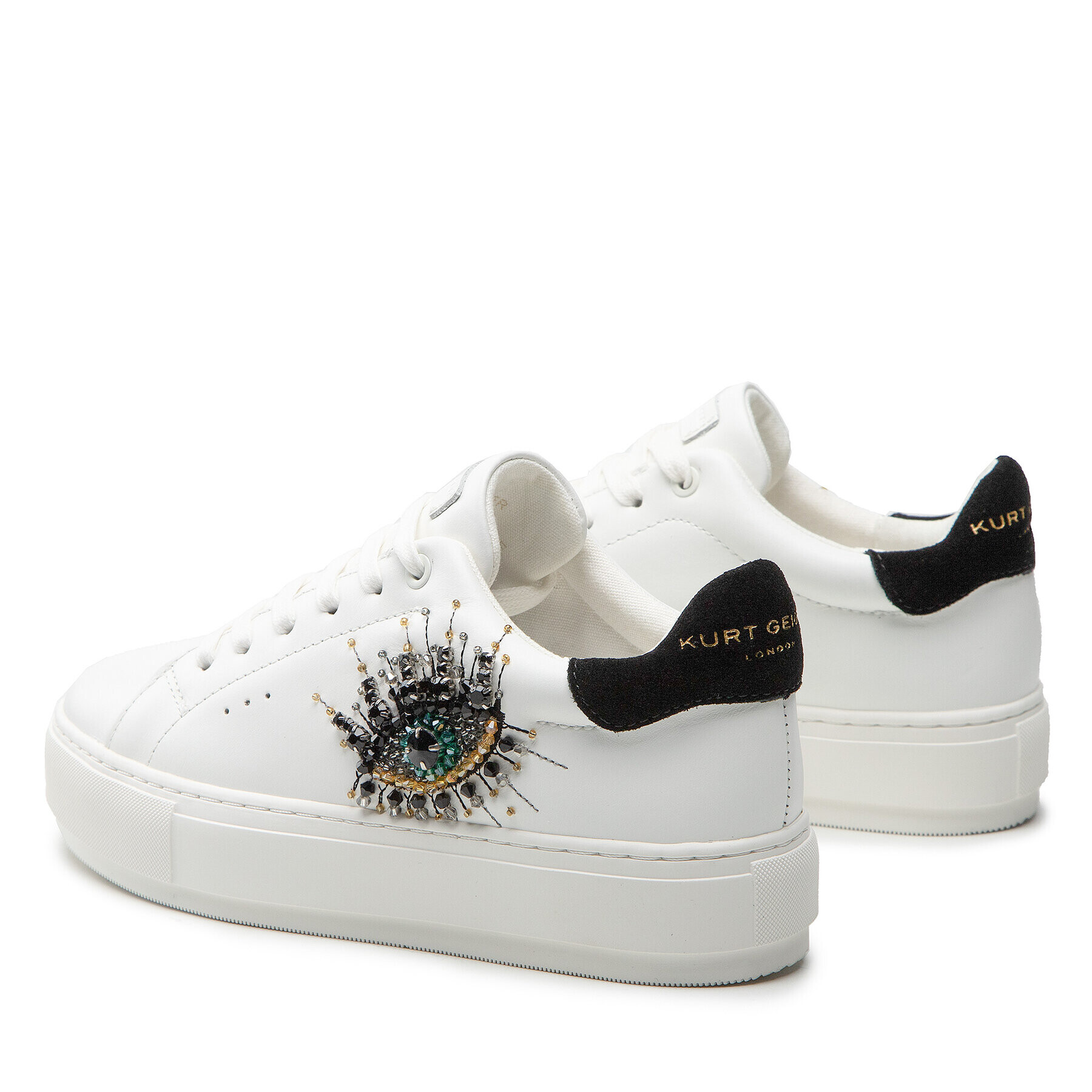 Kurt Geiger Сникърси Laney Eye 8487310109 Бял - Pepit.bg