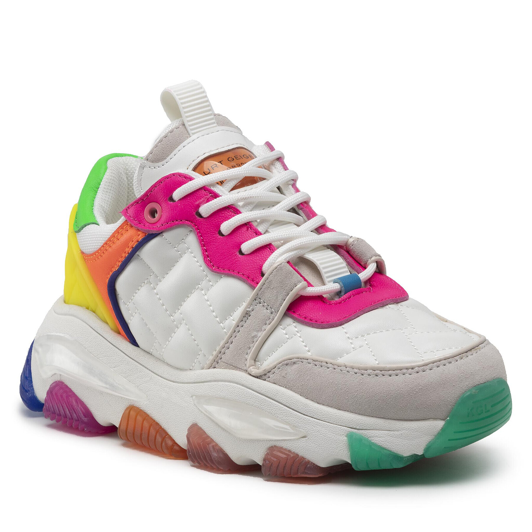 Kurt Geiger Сникърси Lettie Eagle 8880319109 Бял - Pepit.bg