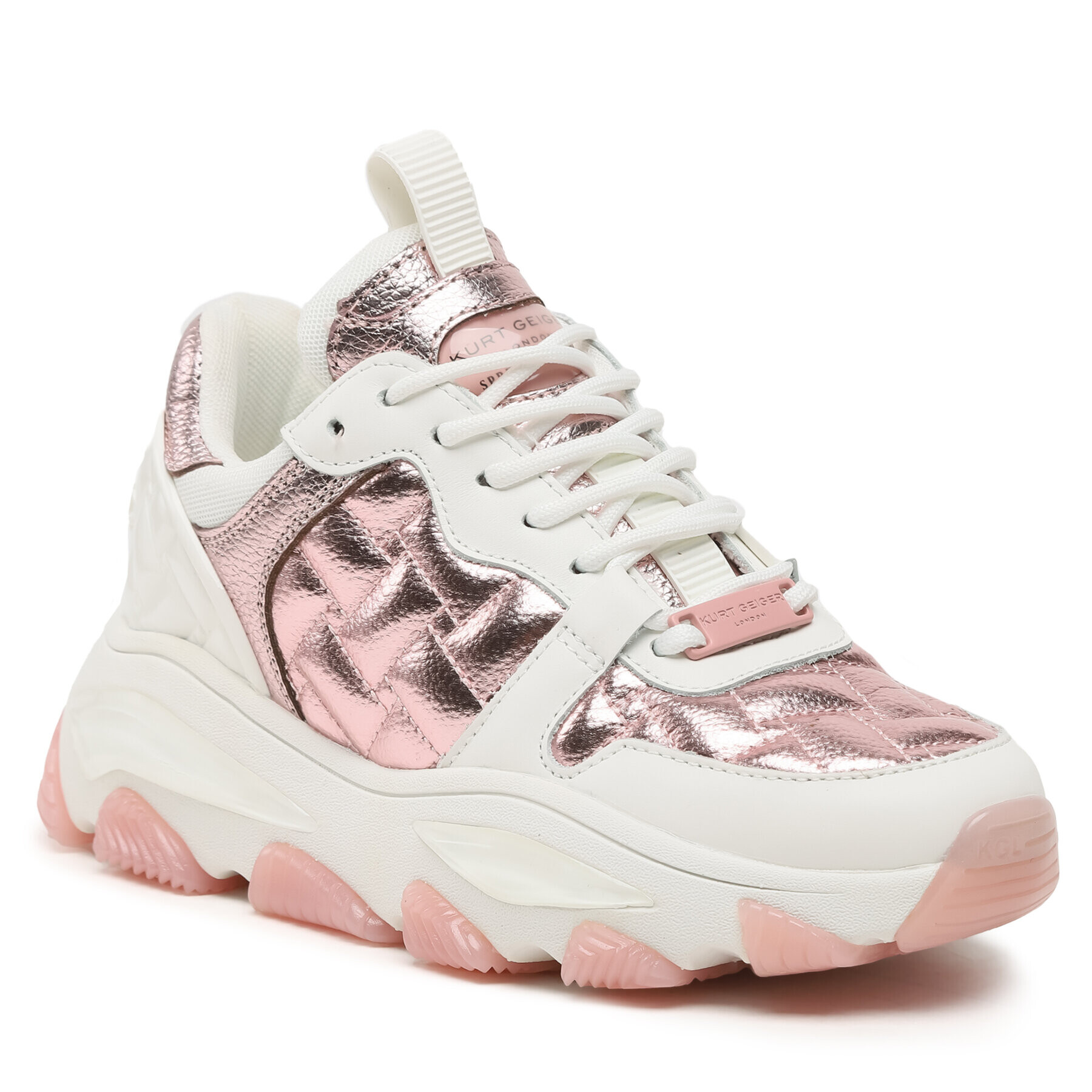 Kurt Geiger Сникърси Lettie Eagle 8880398109 Розов - Pepit.bg