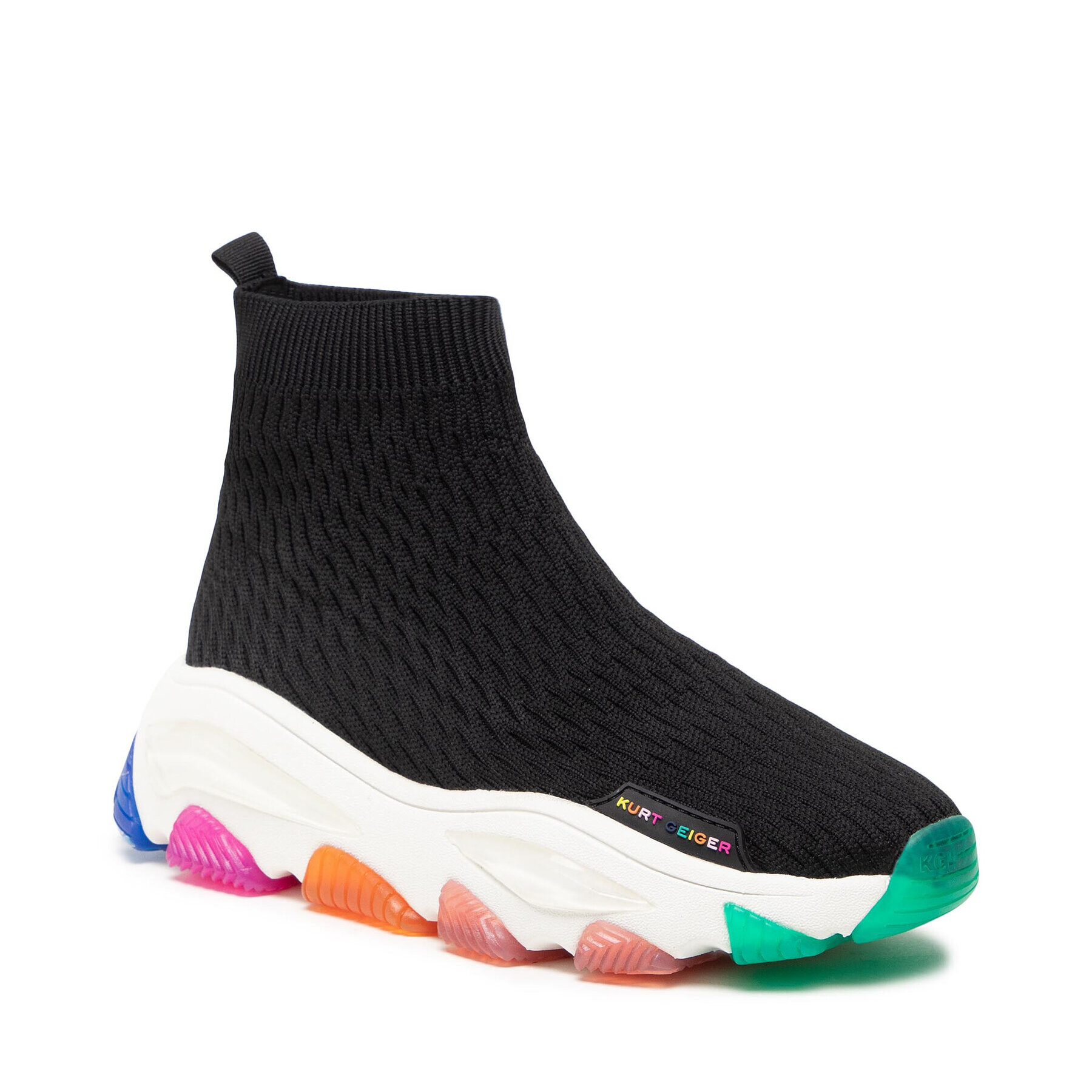 Kurt Geiger Сникърси Lettie Knit Sock 7207000609 Черен - Pepit.bg