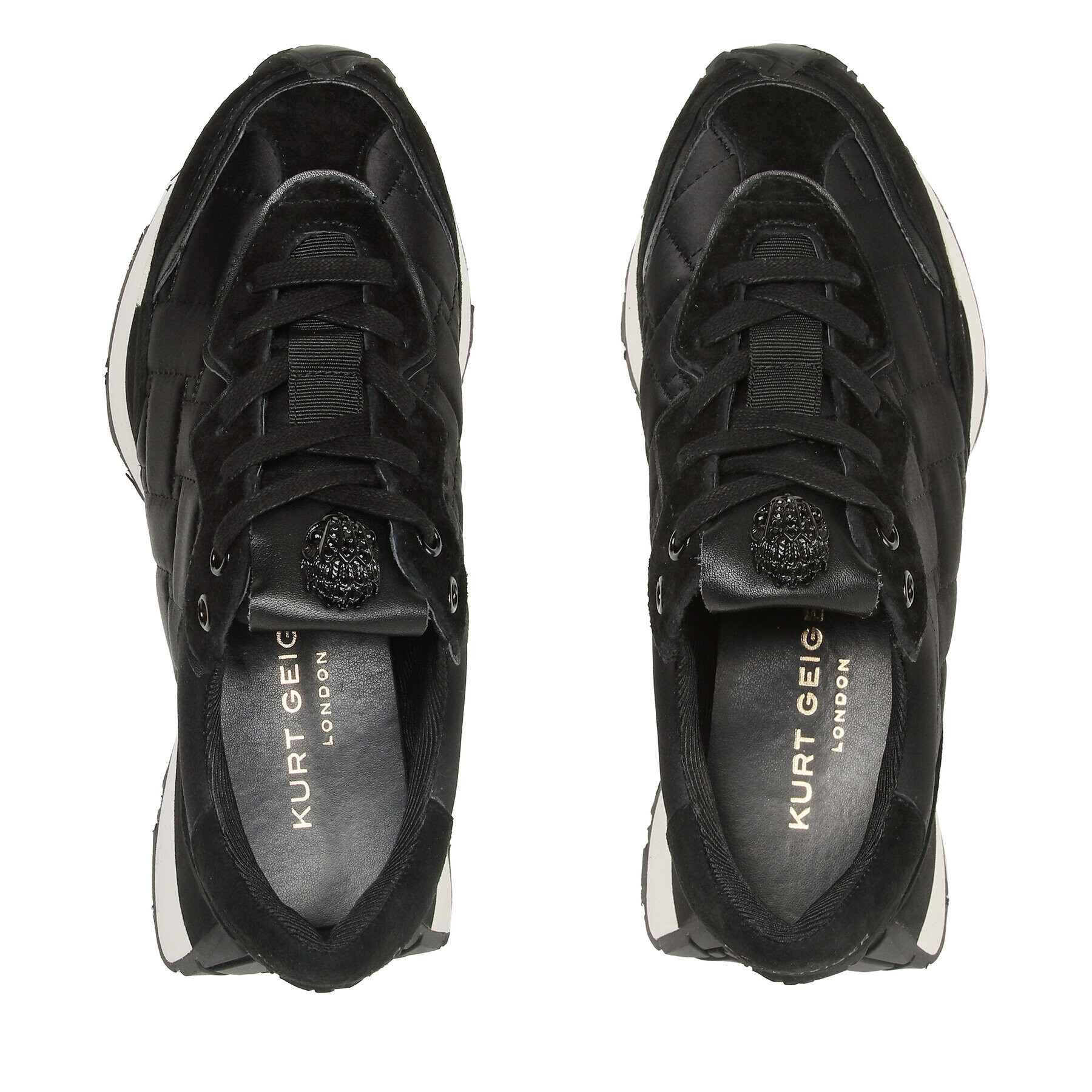 Kurt Geiger Сникърси Nylon Quilt Trainer 9796600609 Черен - Pepit.bg