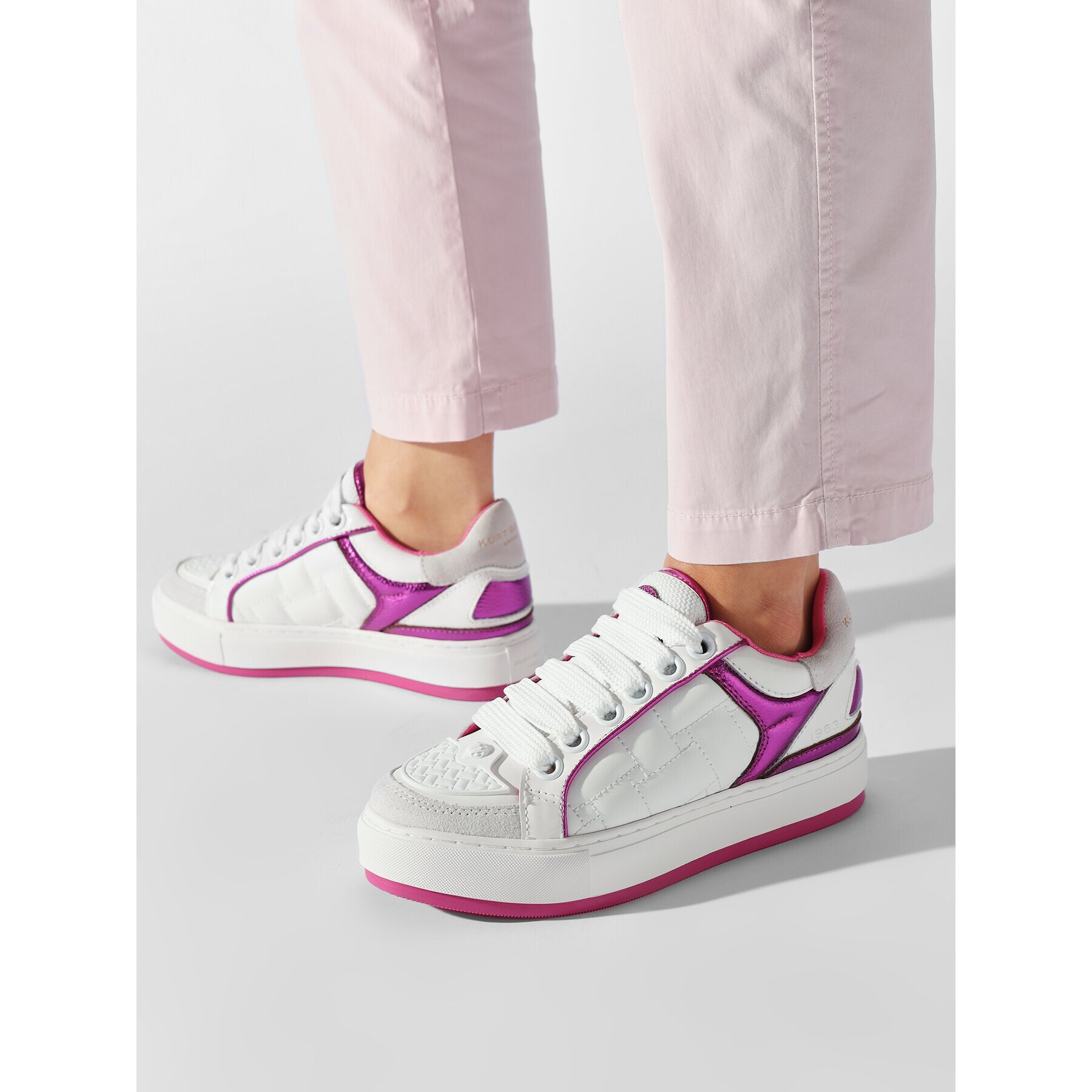 Kurt Geiger Сникърси Southbank 9564358109 Бял - Pepit.bg