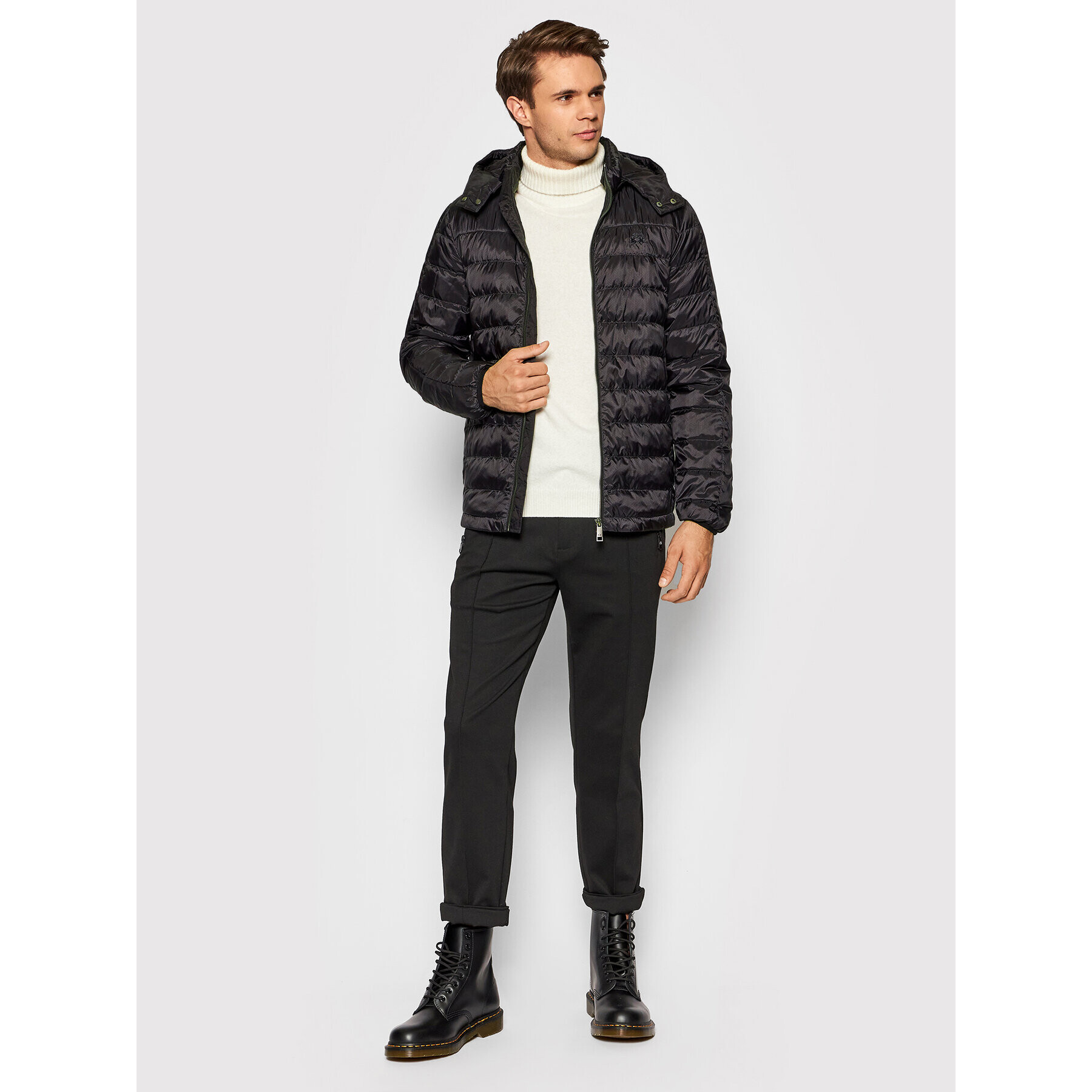 La Martina Пухено яке SMO002 PL109 Черен Regular Fit - Pepit.bg
