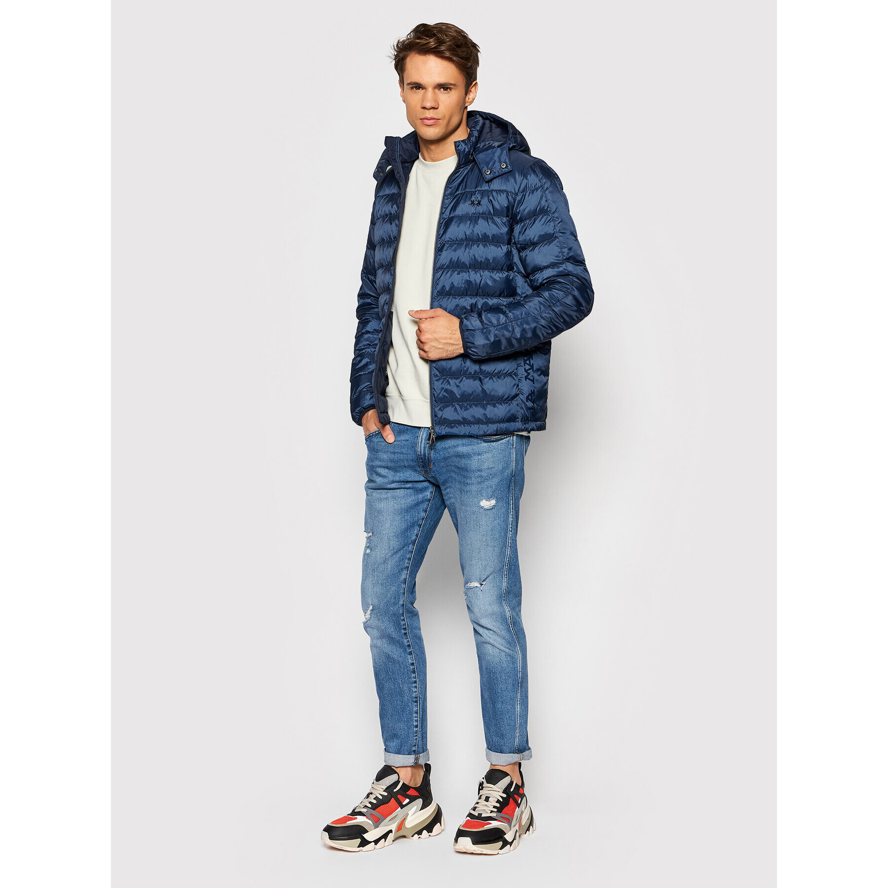 La Martina Пухено яке SMO002 PL109 Тъмносин Regular Fit - Pepit.bg