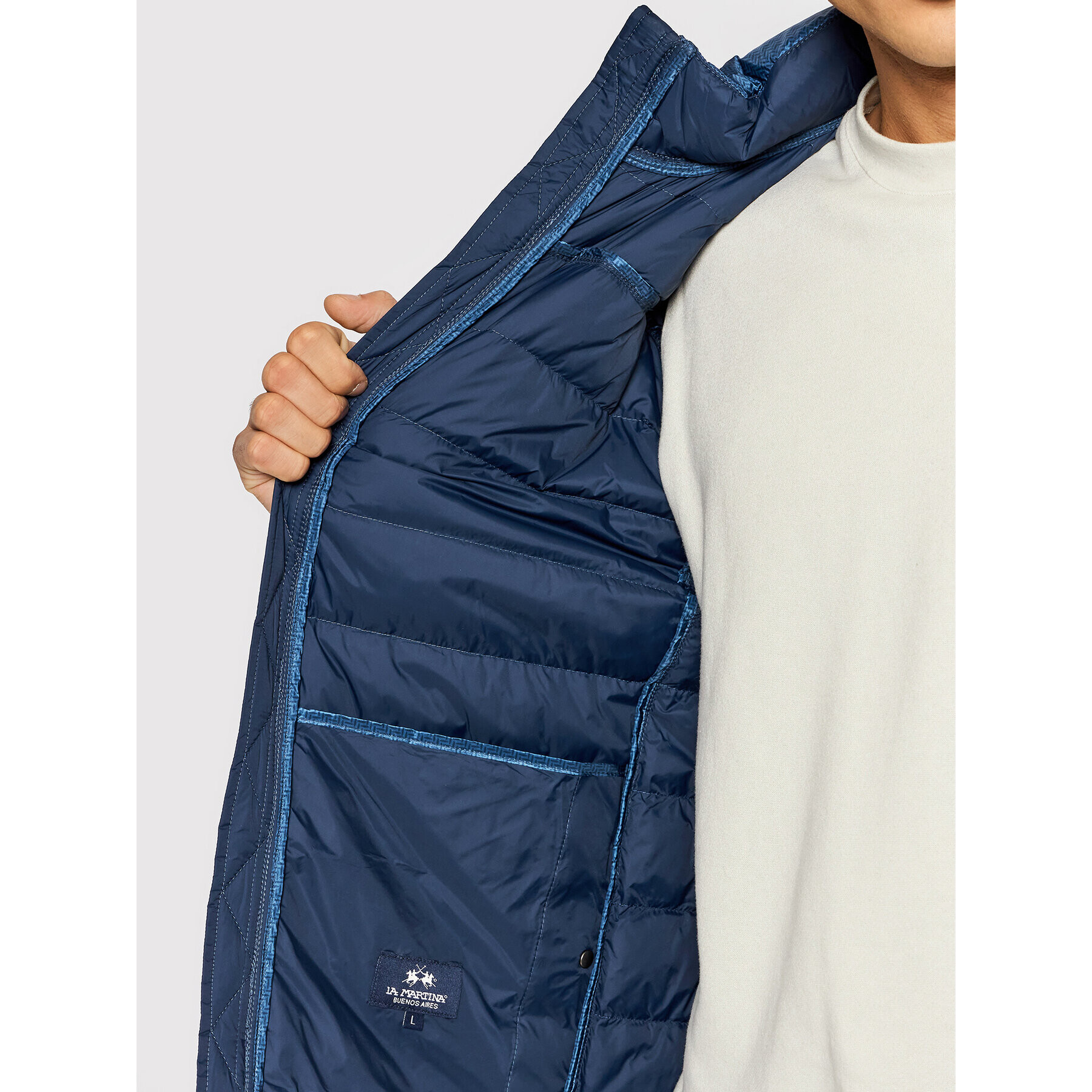 La Martina Пухено яке SMO002 PL109 Тъмносин Regular Fit - Pepit.bg