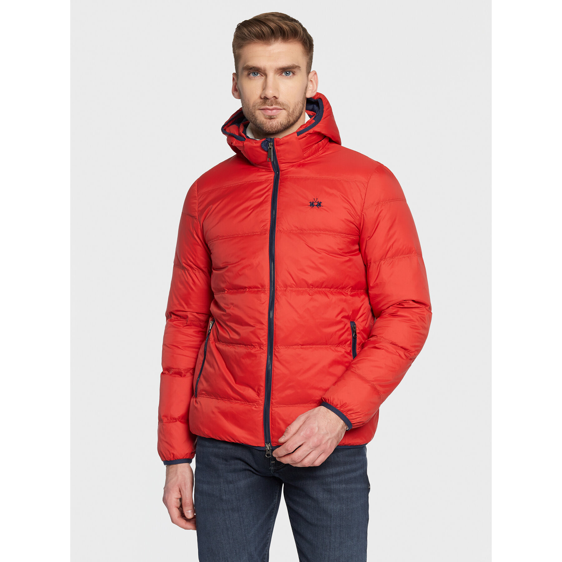 La Martina Пухено яке UMO010 PA012 Червен Regular Fit - Pepit.bg