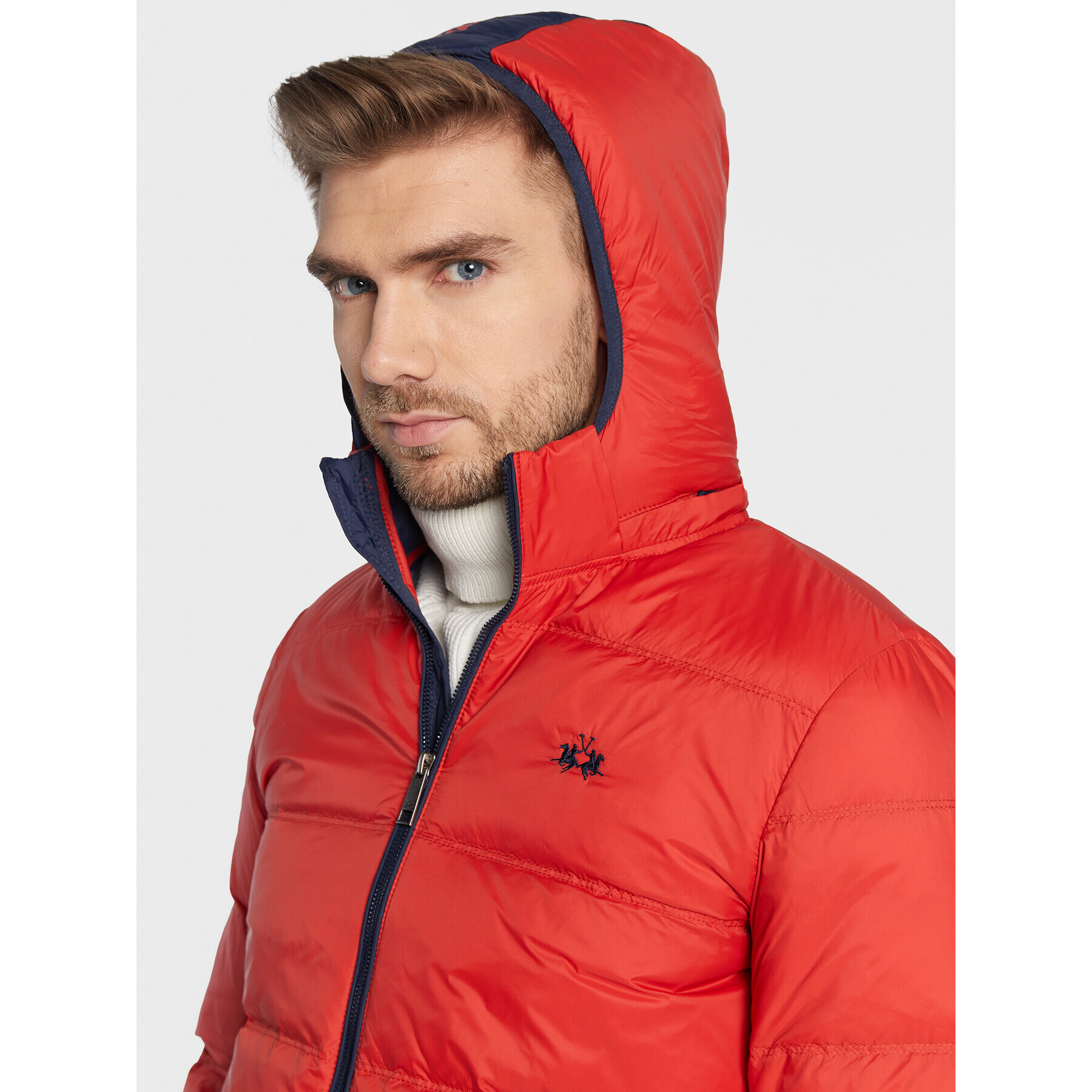 La Martina Пухено яке UMO010 PA012 Червен Regular Fit - Pepit.bg