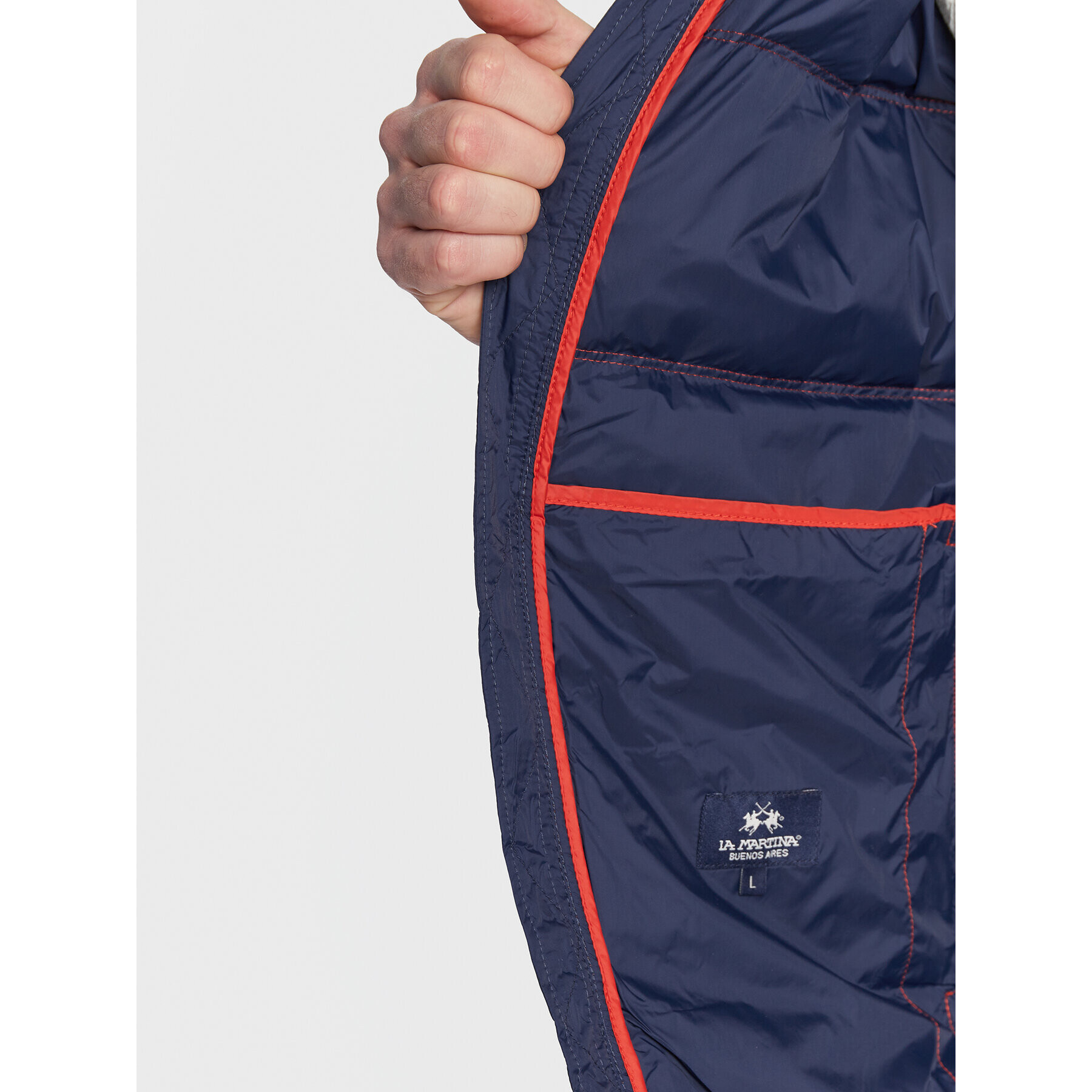 La Martina Пухено яке UMO010 PA012 Червен Regular Fit - Pepit.bg