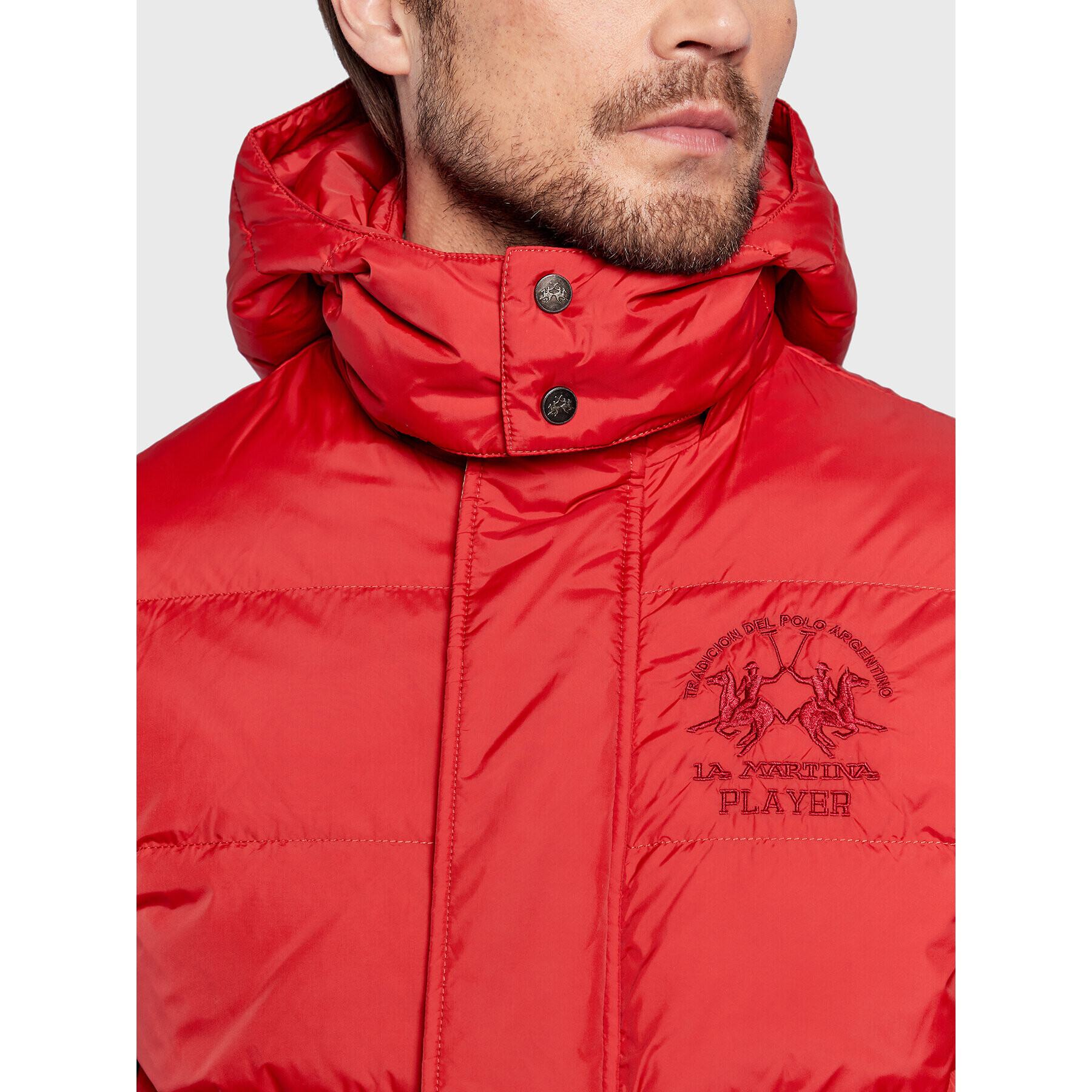 La Martina Пухено яке UMO602 PA003 Червен Regular Fit - Pepit.bg
