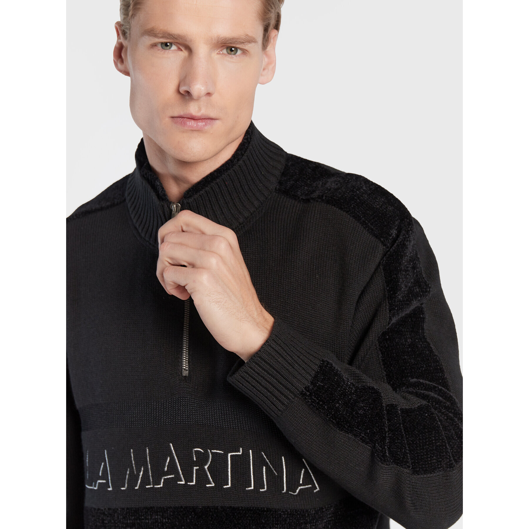 La Martina Пуловер UMS312 YW025 Черен Regular Fit - Pepit.bg