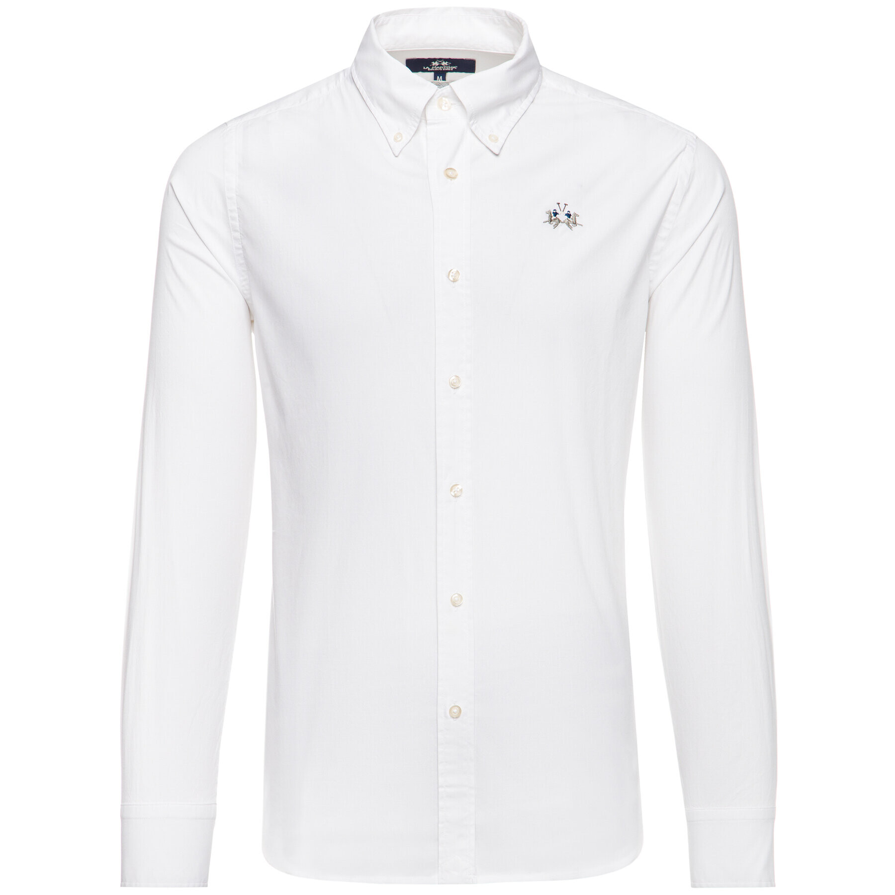 La Martina Риза CCMC02 PP003 Бял Slim Fit - Pepit.bg