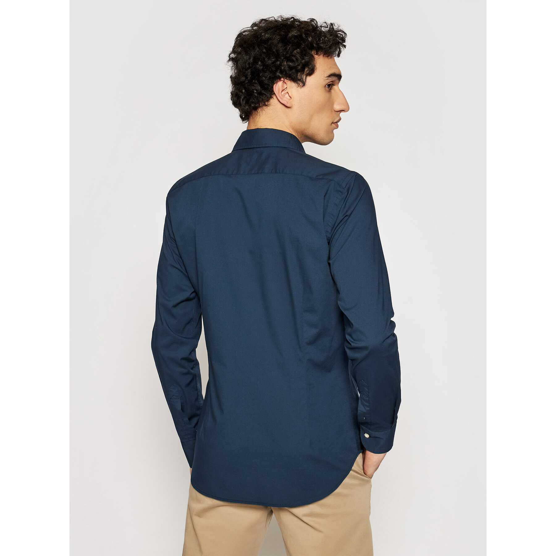 La Martina Риза CCMC02 PP003 Тъмносин Slim Fit - Pepit.bg