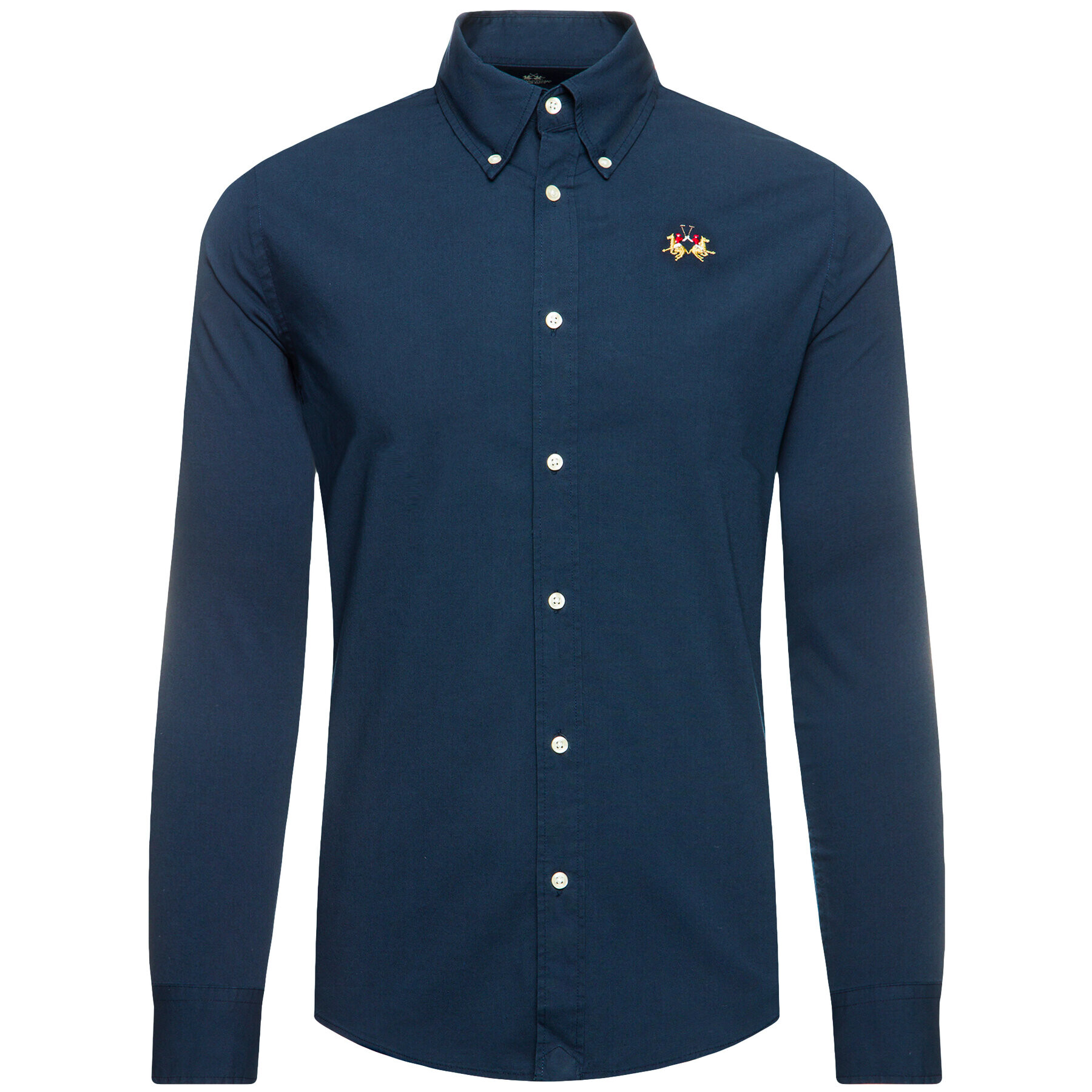 La Martina Риза CCMC02 PP003 Тъмносин Slim Fit - Pepit.bg