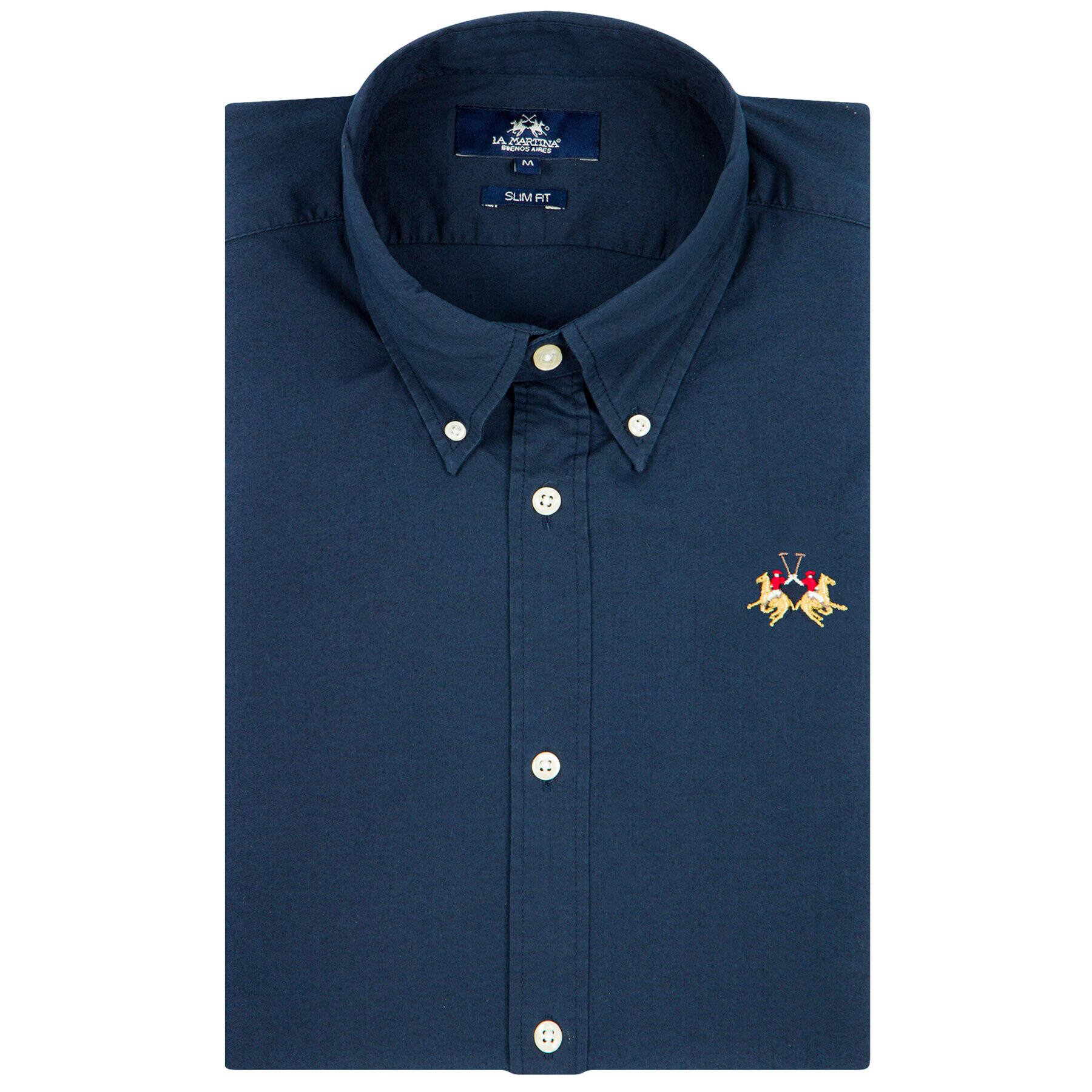 La Martina Риза CCMC02 PP003 Тъмносин Slim Fit - Pepit.bg