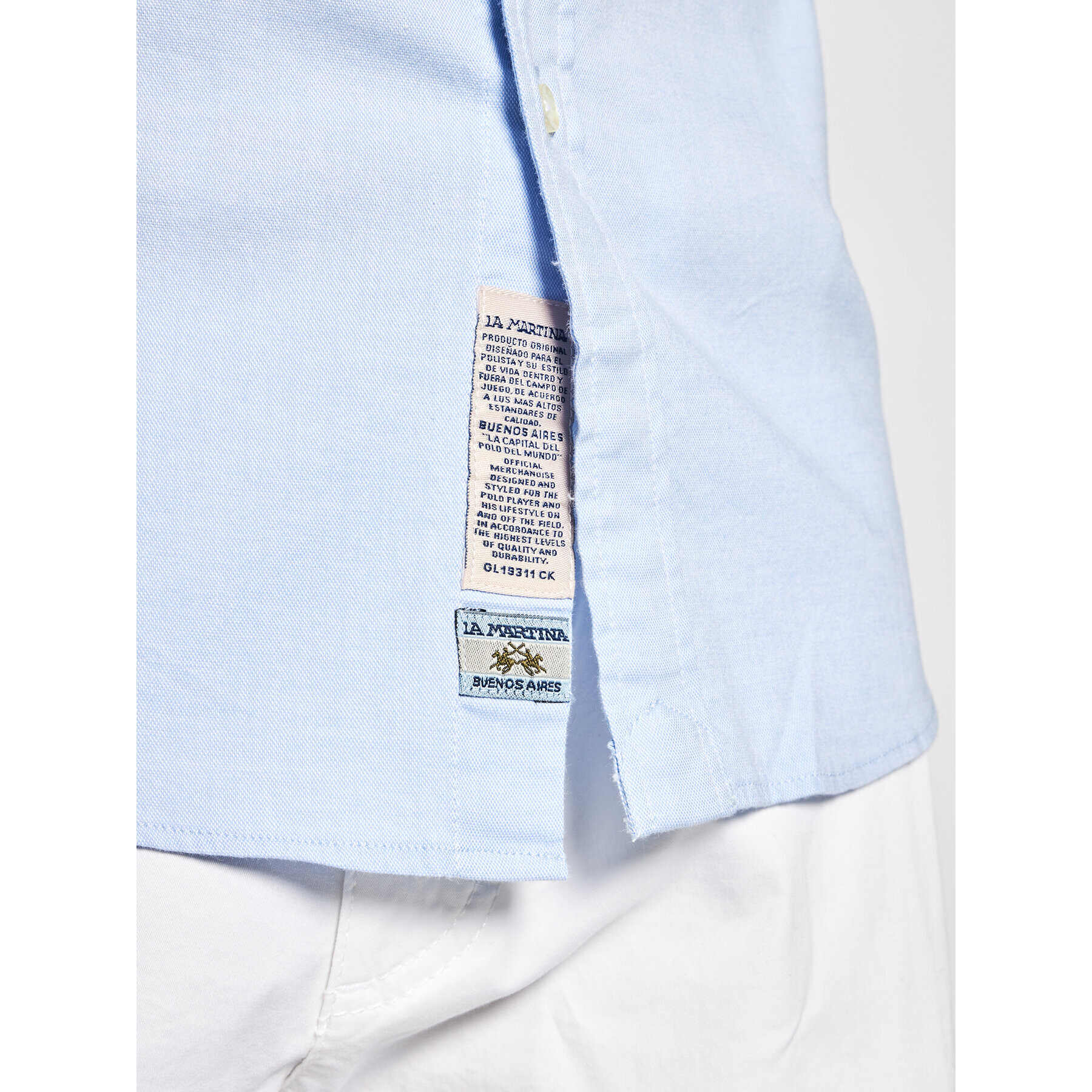 La Martina Риза CCMC03 OX014 Син Slim Fit - Pepit.bg