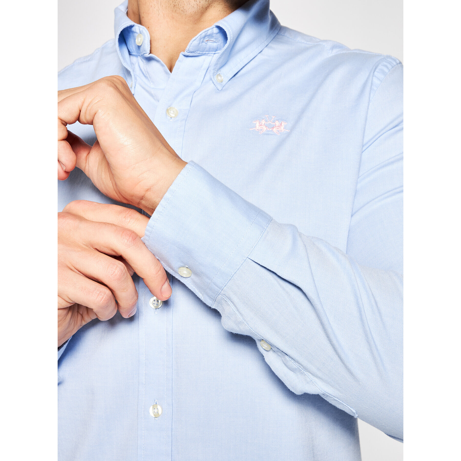 La Martina Риза CCMC03 OX014 Син Slim Fit - Pepit.bg