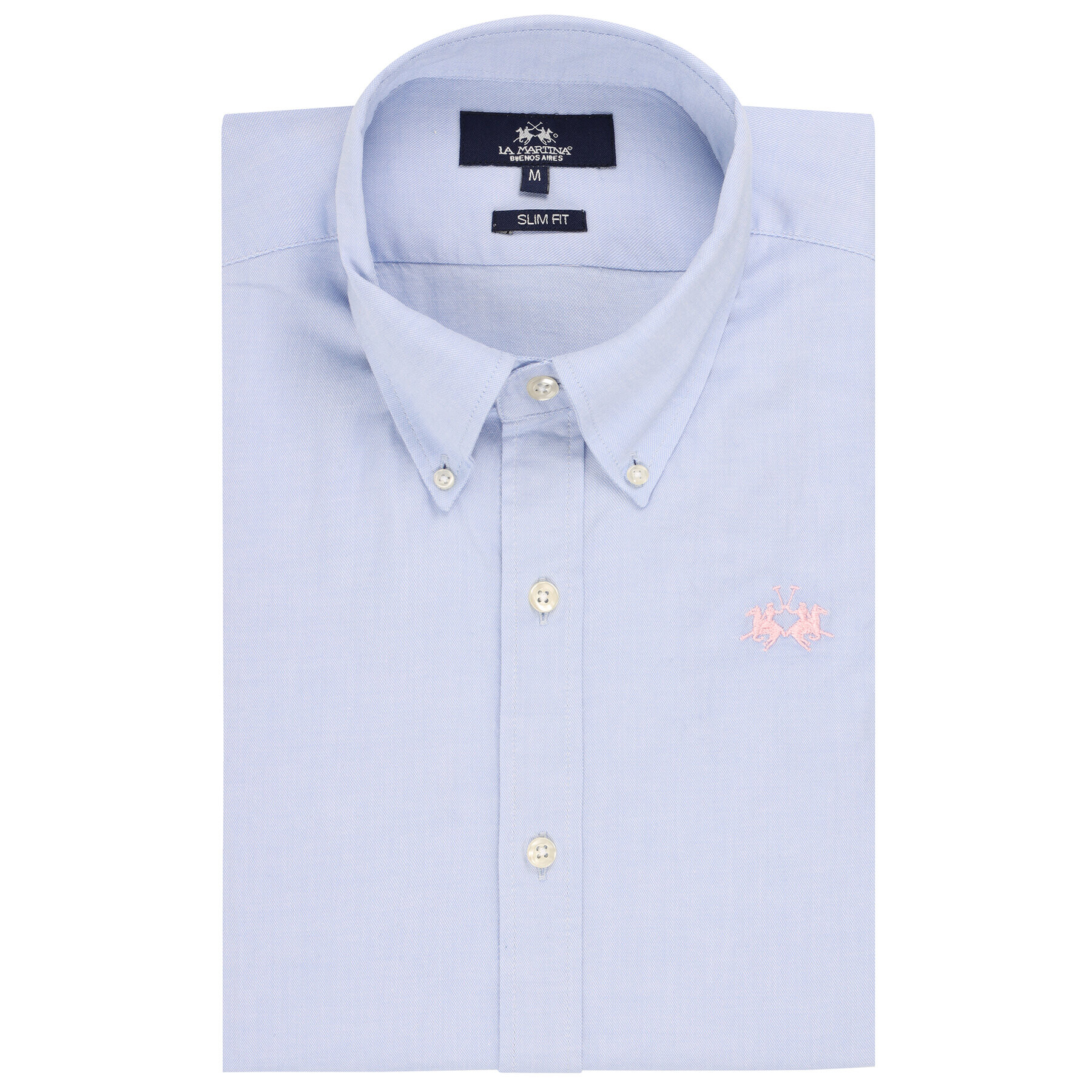 La Martina Риза CCMC03 OX014 Син Slim Fit - Pepit.bg
