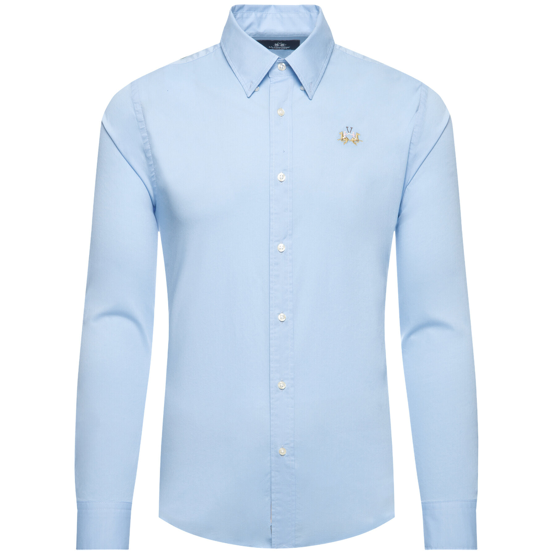 La Martina Риза Poplin CCMC02 PP003 Син Slim Fit - Pepit.bg