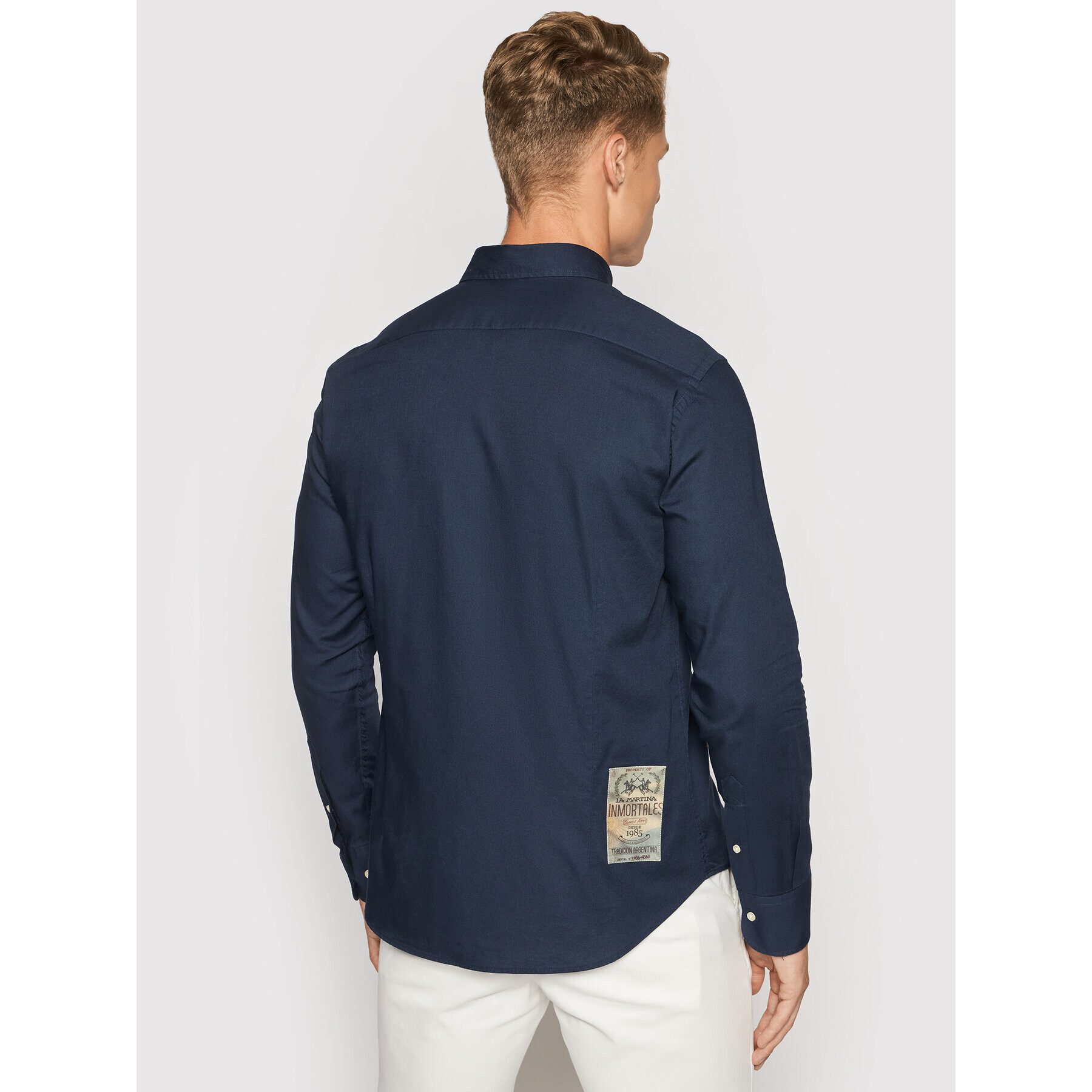 La Martina Риза SMC302 OX077 Тъмносин Regular Fit - Pepit.bg