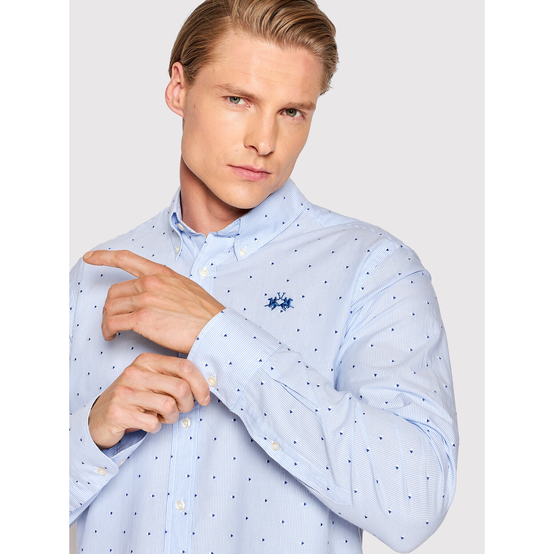 La Martina Риза TMC022 PP573 Син Regular Fit - Pepit.bg