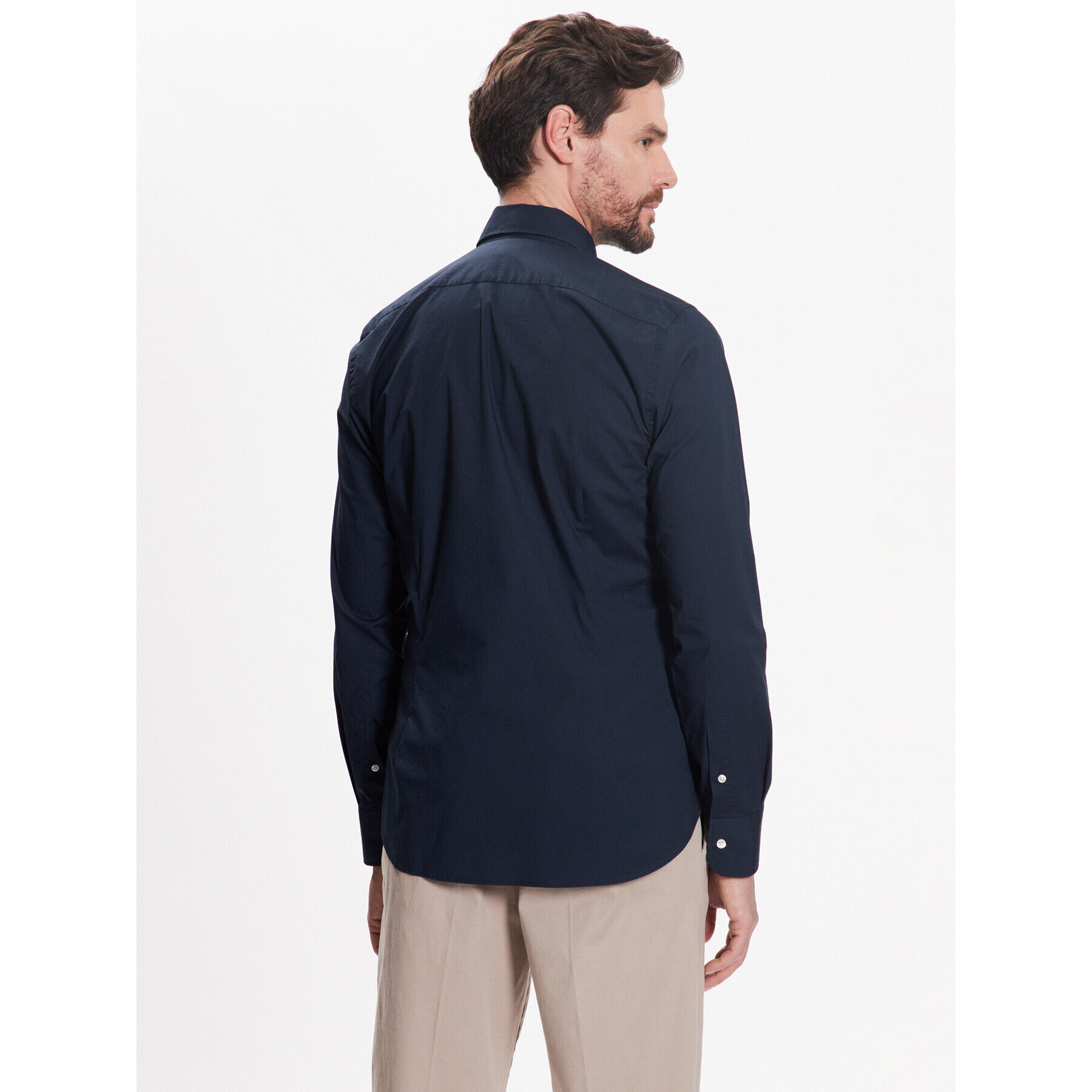 La Martina Риза VMC002 PP483 Тъмносин Slim Fit - Pepit.bg